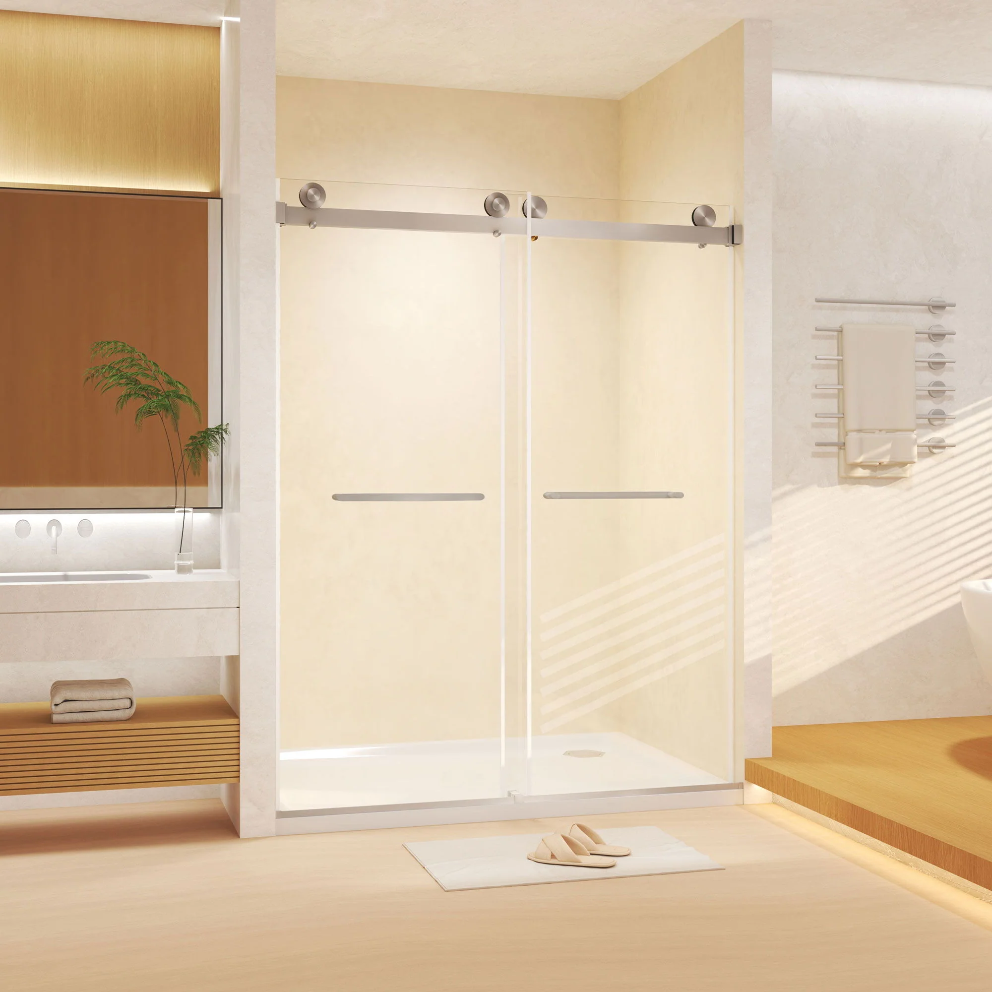 Frameless Double Sliding Shower Door - Image 30