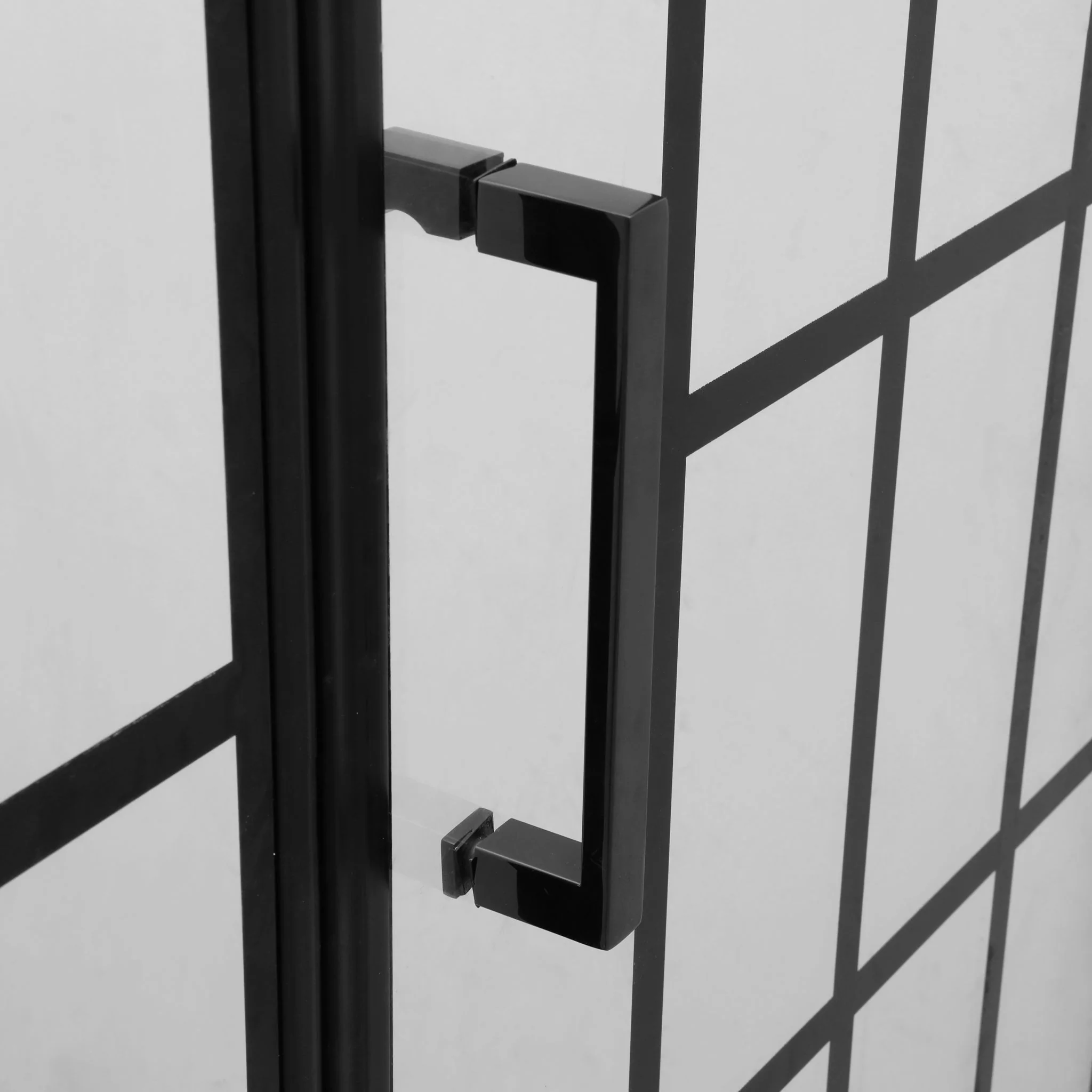 Frameless Pivot Shower Door With Pattern Glass, Open Entry Design - Image 15