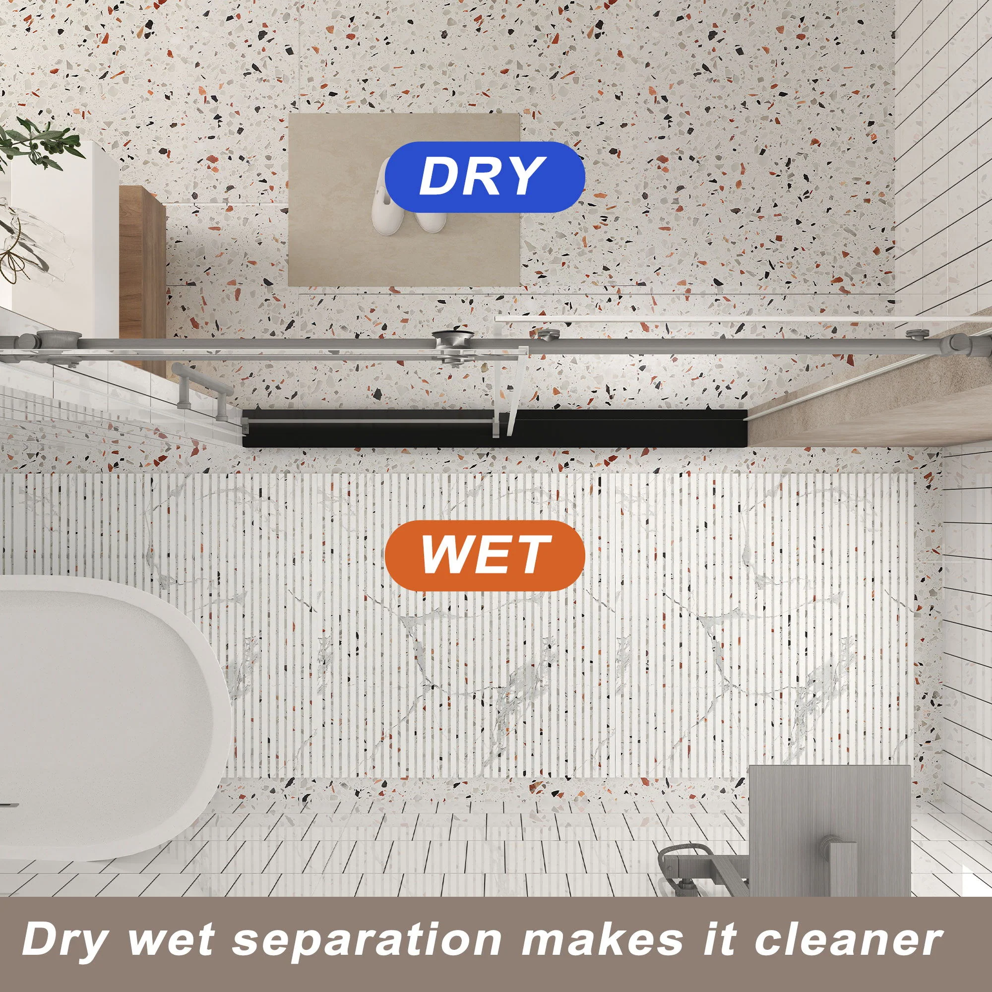 Frameless Shower Door, Smooth Sliding Tracks - Image 27