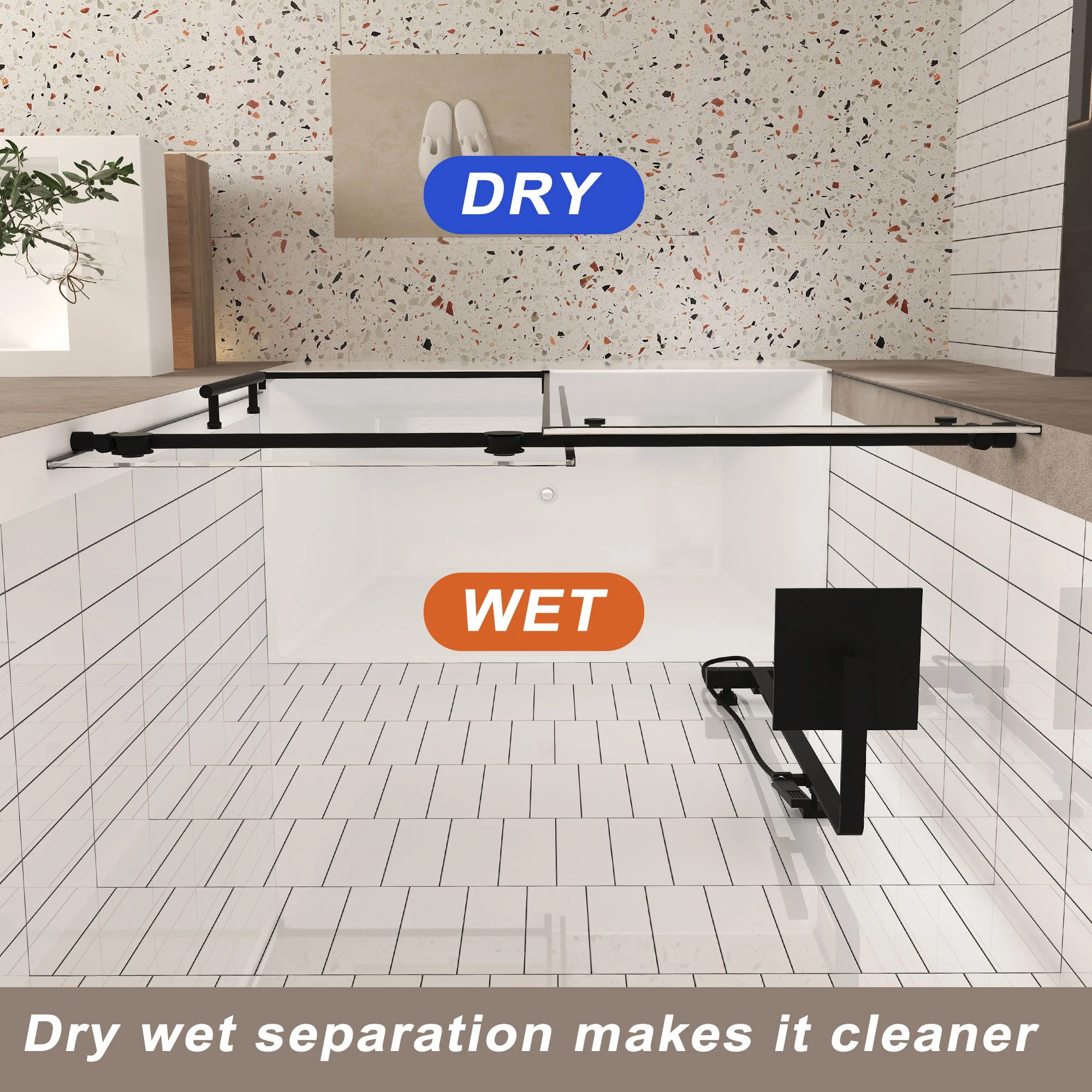 Frameless Shower Door With Handle - Image 18