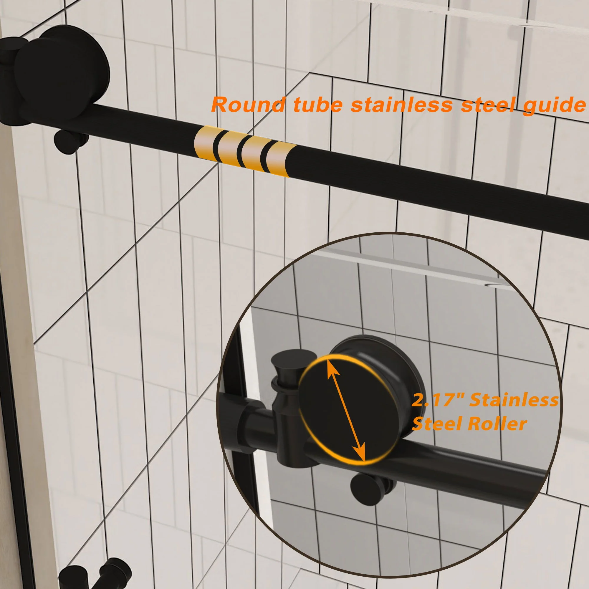 Frameless Shower Door With Handle - Image 19