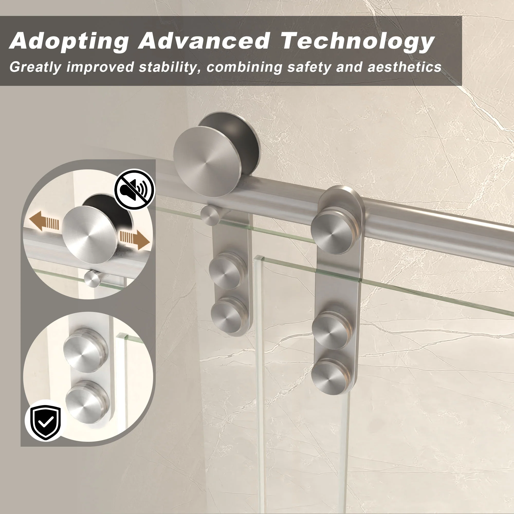 Frameless Sliding Bathtub Door With Frame - Image 10