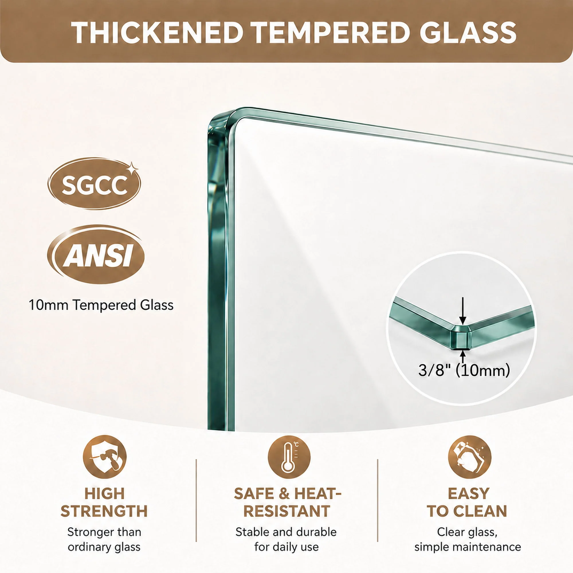 Frameless Walk-In Shower Glass Panel - Image 17