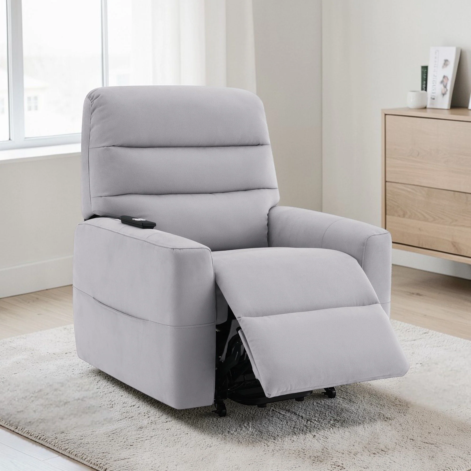Freddie - Power Motion Recliner With Lift - Gray - Image 5