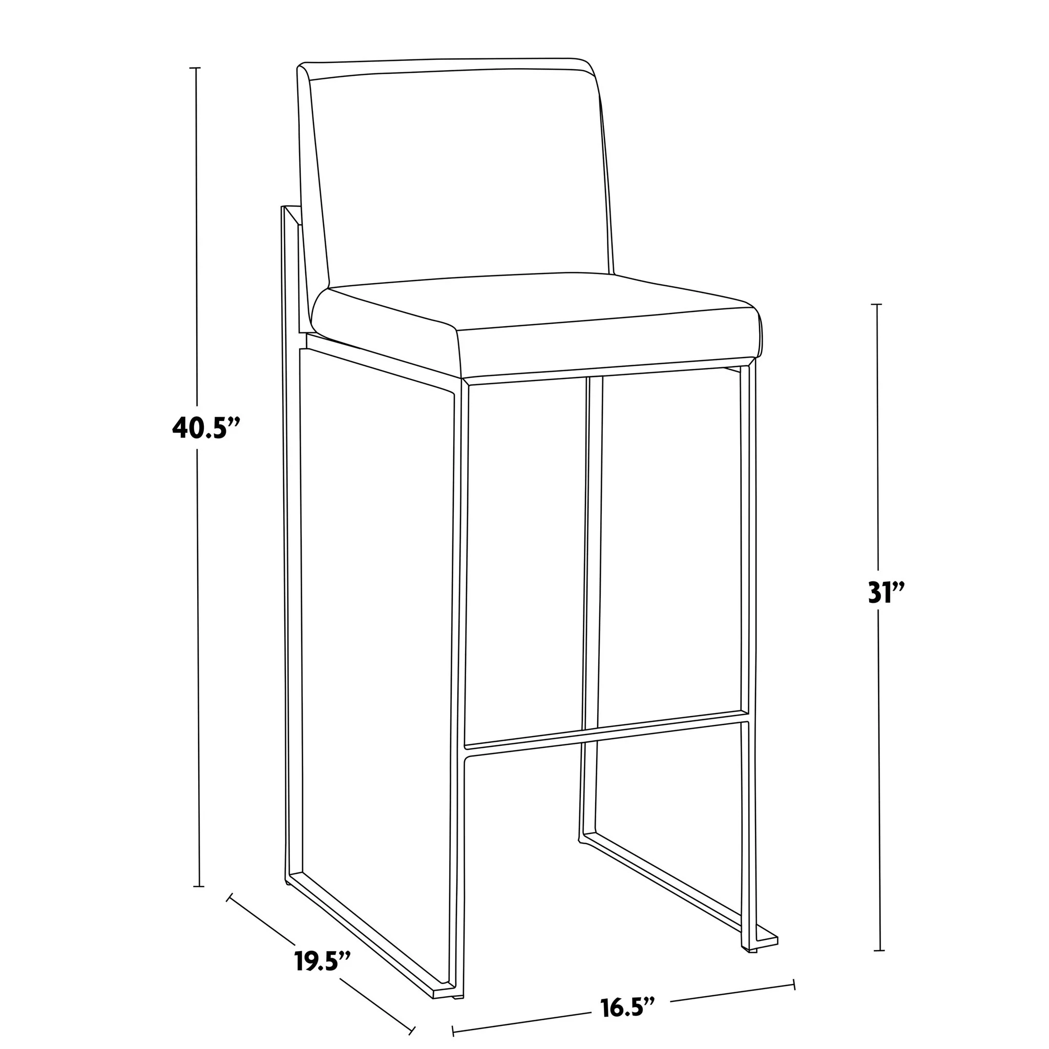 Fuji - Contemporary Design High Back Barstool - Image 102