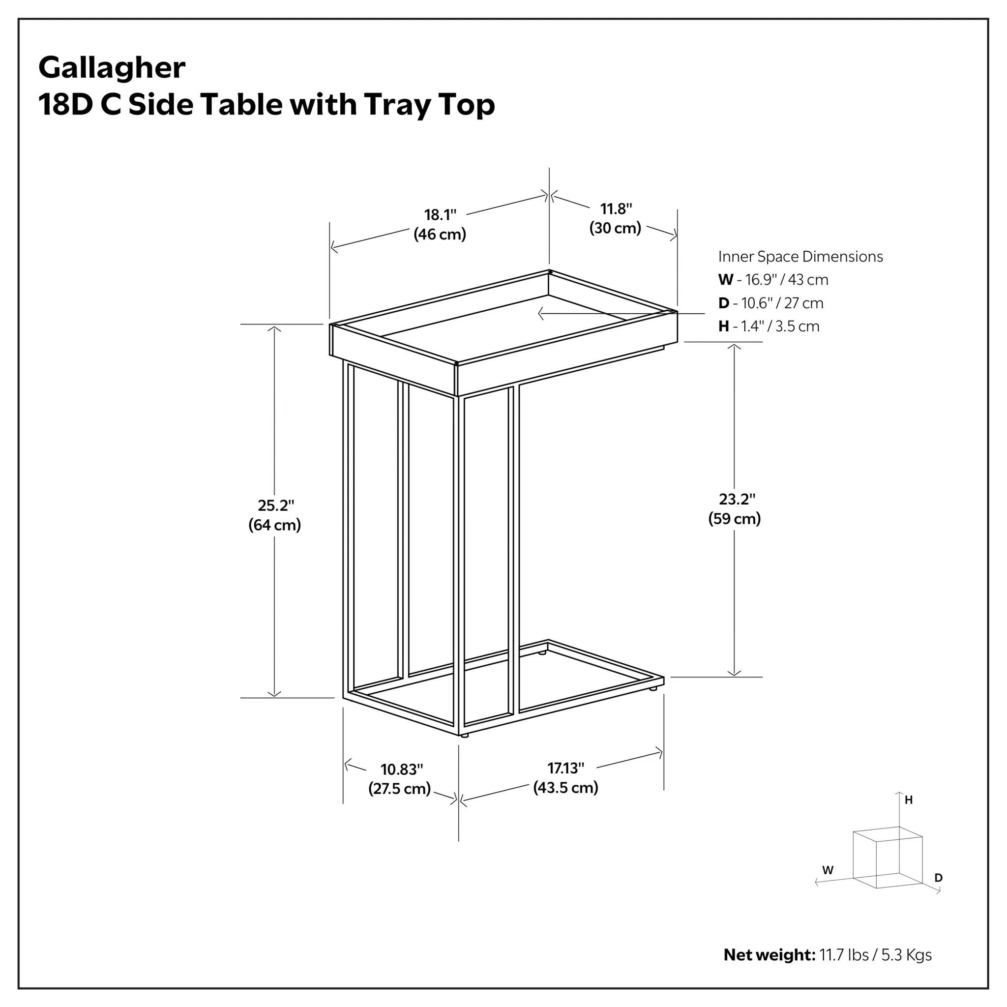 Gallagher - Handcrafted C Side Table - Image 11