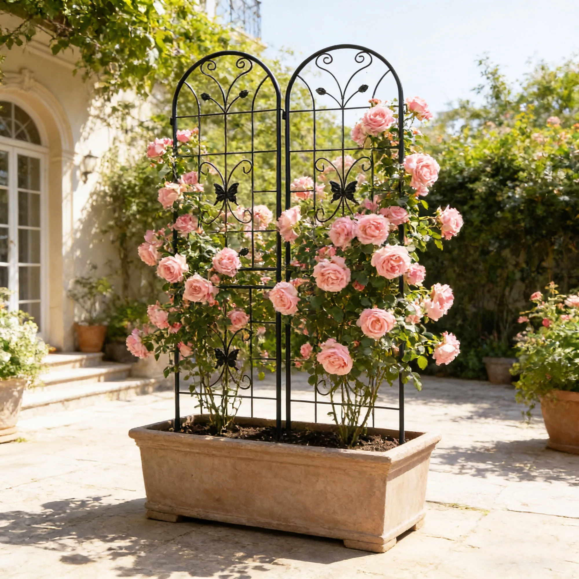 Garden Metal Trellis Rustproof Trellis For Climbing Plants Outdoor Flower Support - Image 8