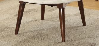 Gasha - Coffee Table - White Marble / Walnut - Image 5