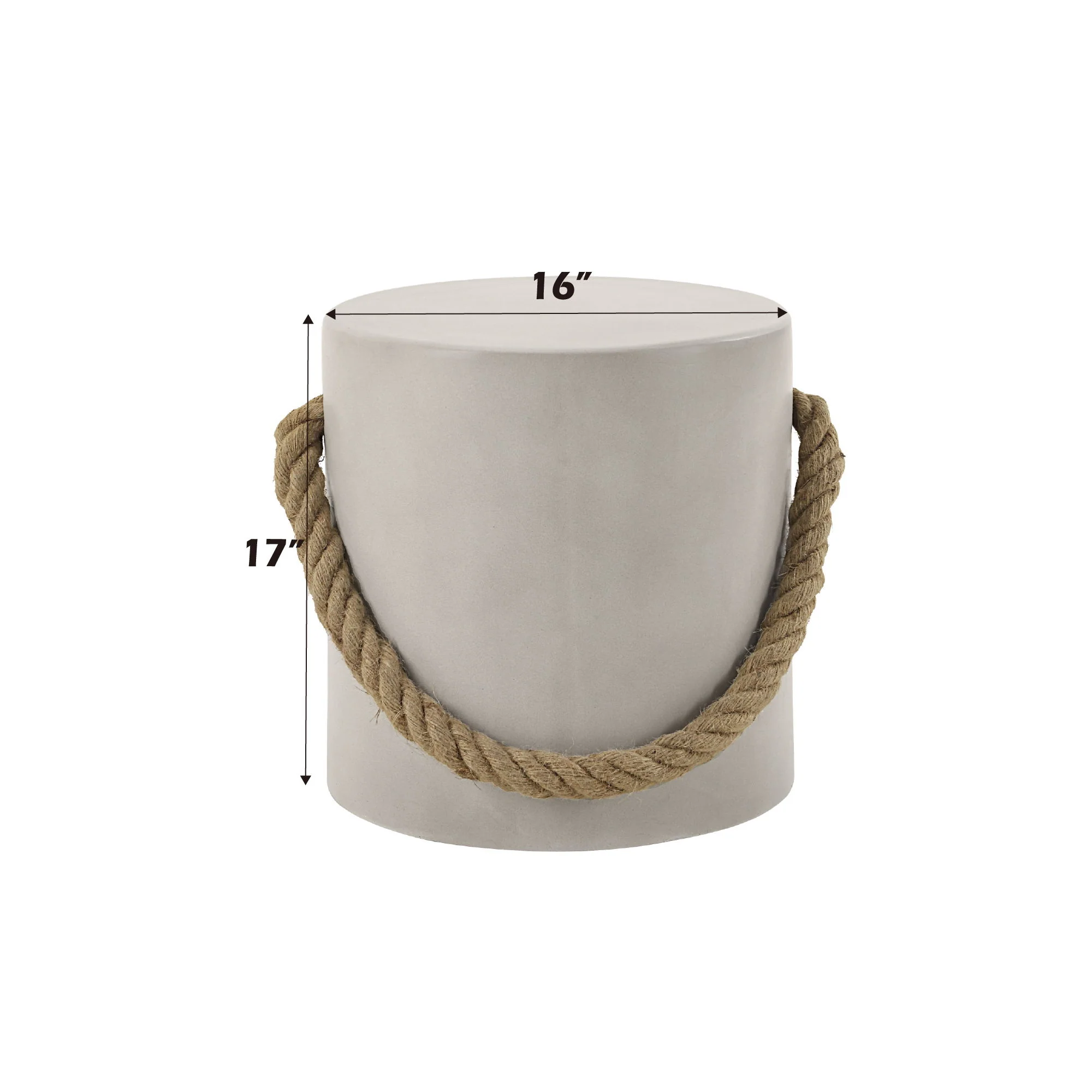 Gene - Fiber Concrete Accent Table - Gray - Image 5