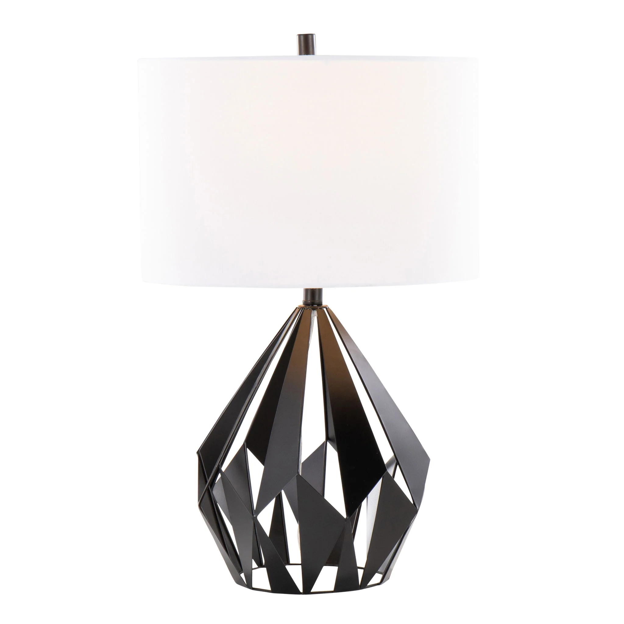 Geo - Me Tri Contemporary Table Lamp (Set of 2) - Matte Black / White - Image 5