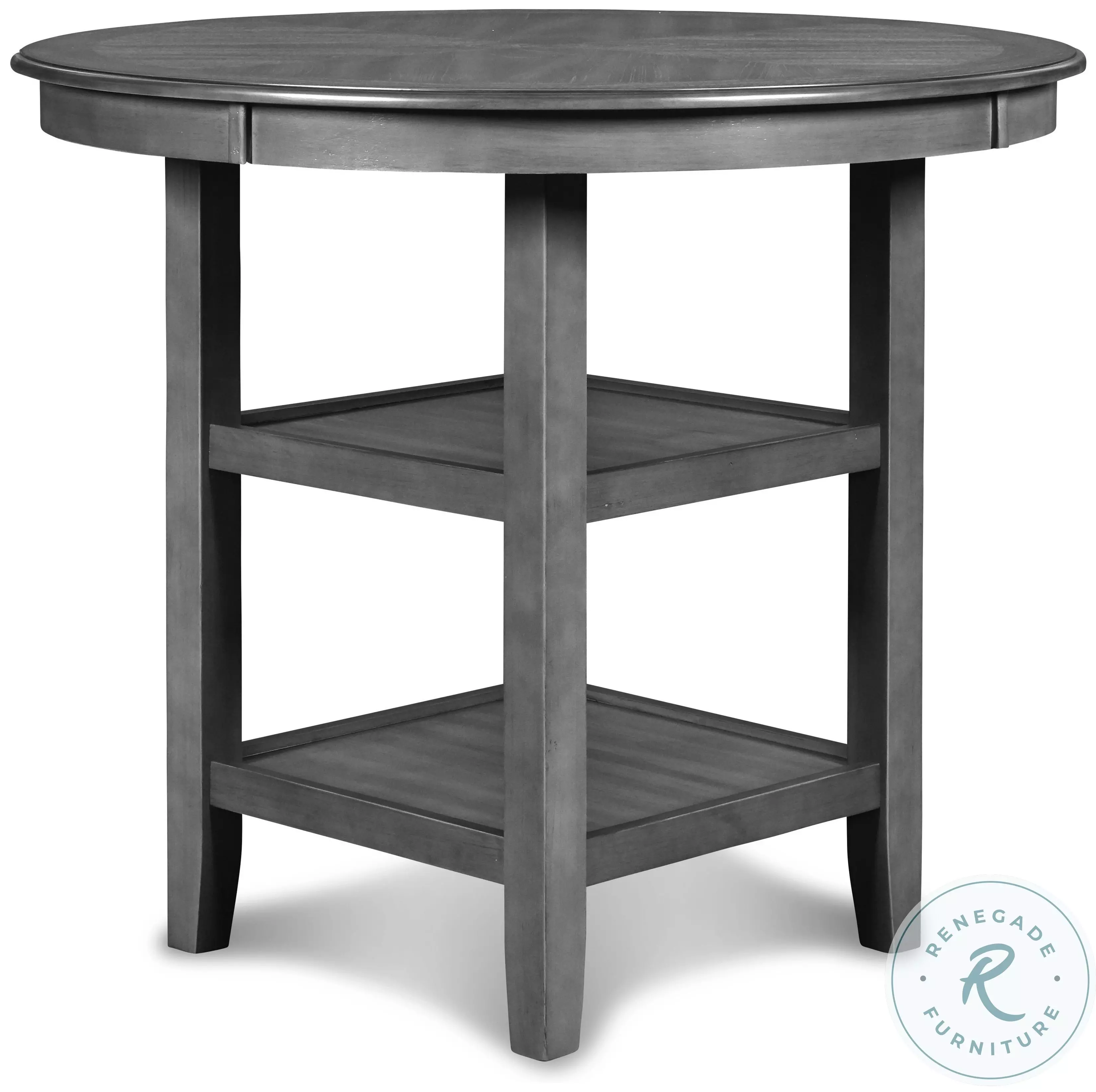 Gia Gray 5 Piece Round Counter Height Dining Room Set - Image 4
