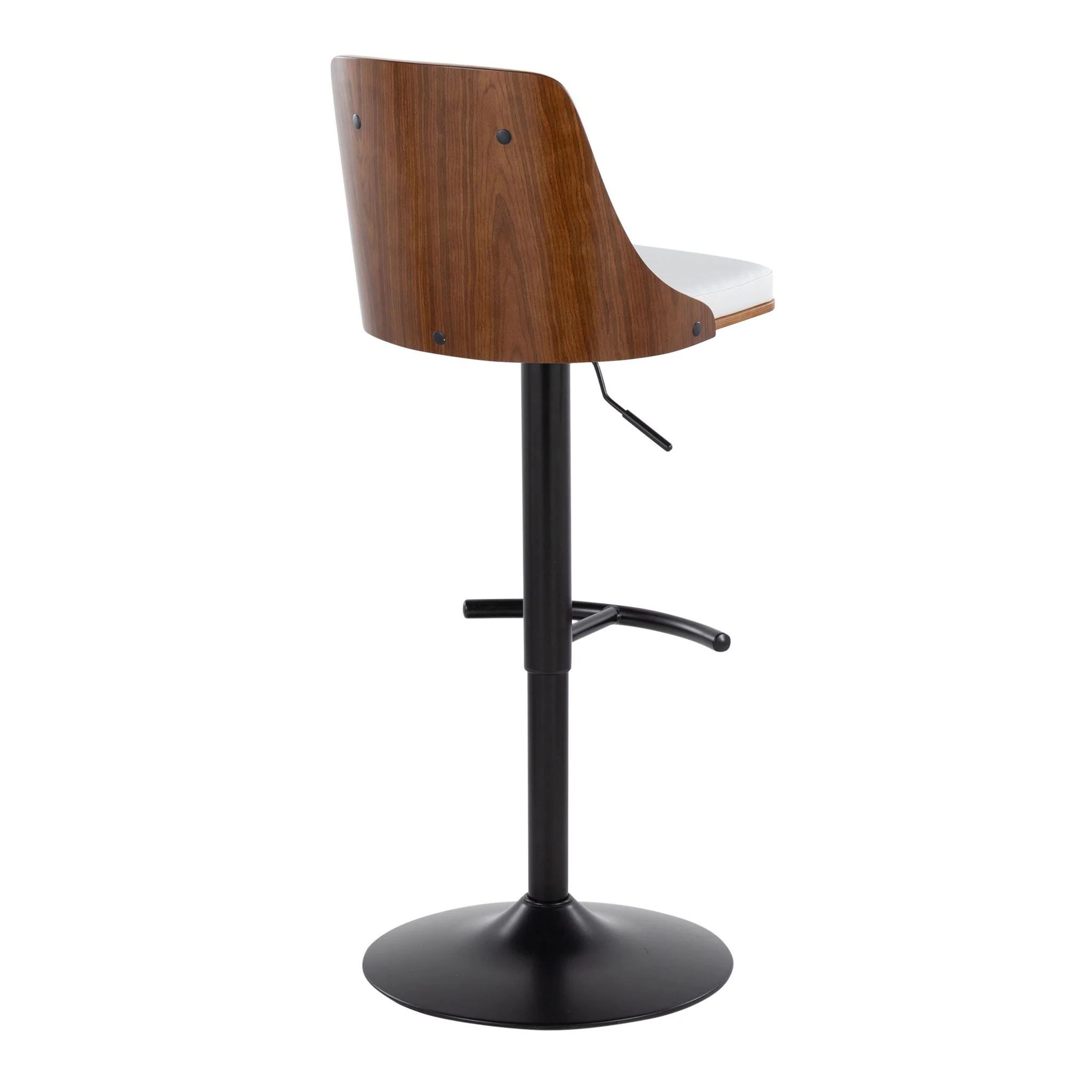 Gianna - Mid Century Modern Adjustable Barstool, Swivel With Rounded T Footrest (Set of 2) - Image 6