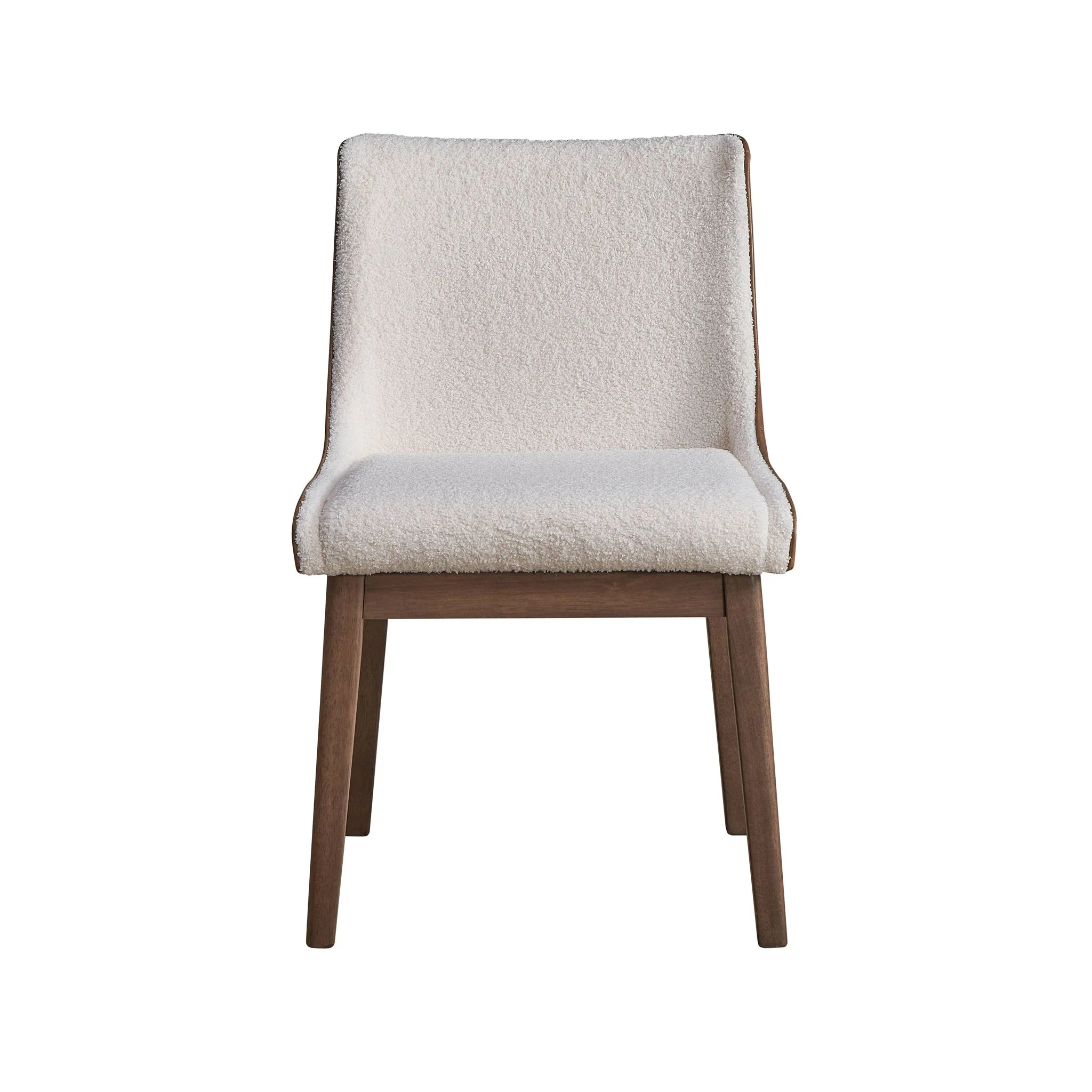 Ginny - Boucle Velvet Side Chair (Set of 2) - Walnut - Image 5