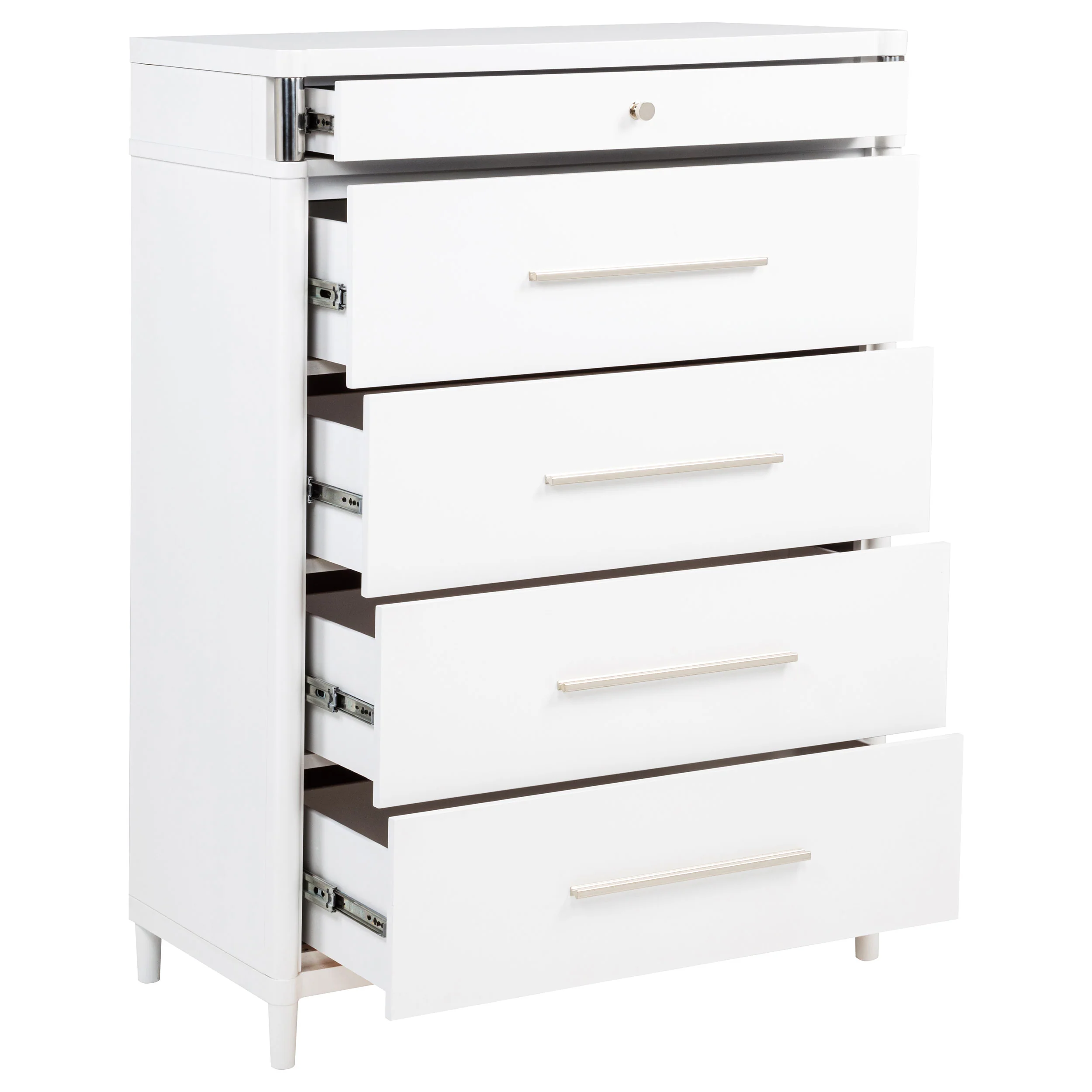 Gracemont 5-Drawer Chest of Drawers in White - Image 9