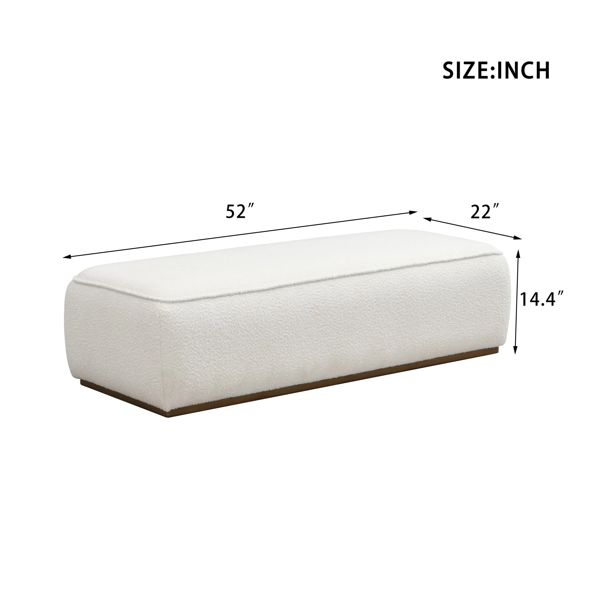 Grainy Footstool For Home - Beige - Image 9