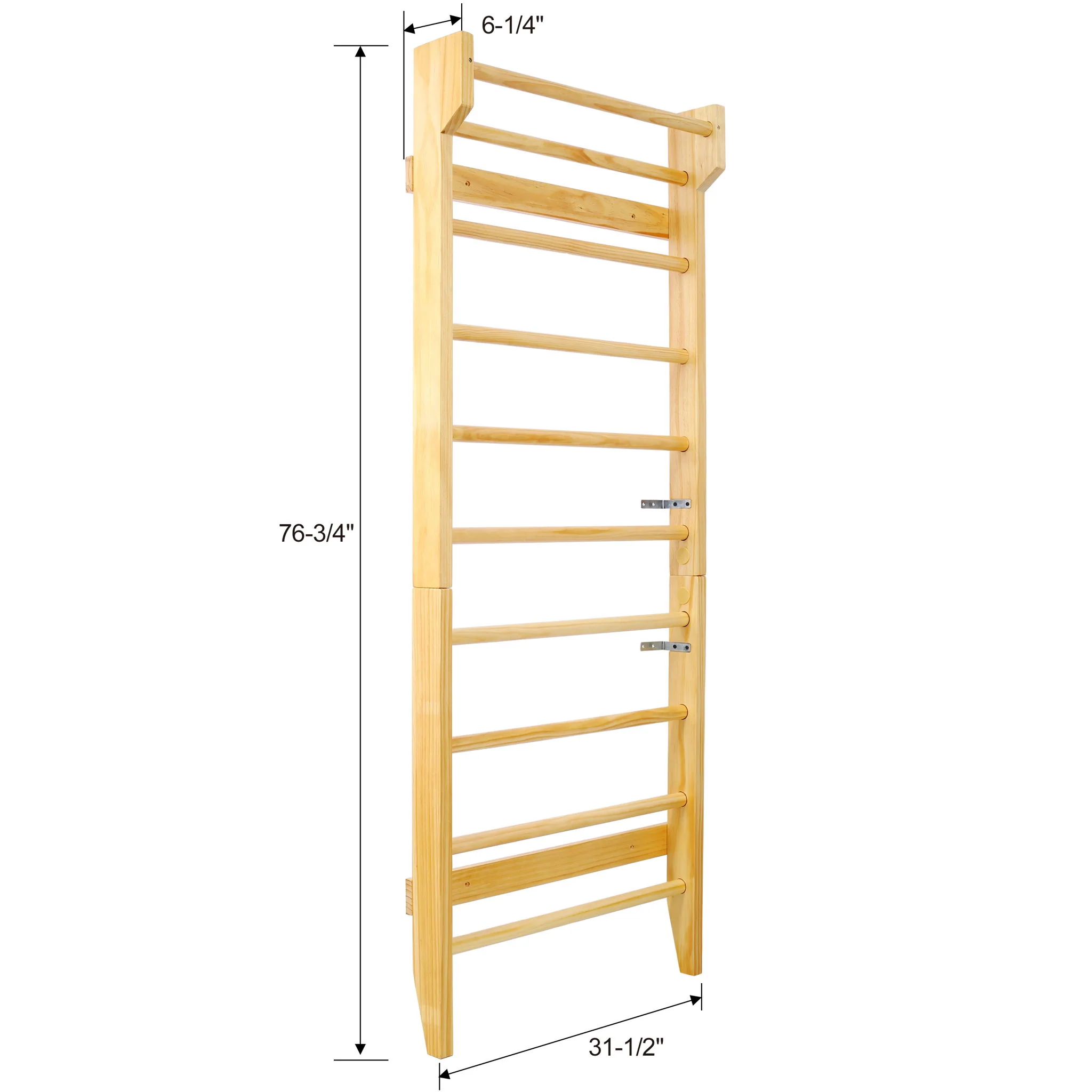 Gymnastics Stall Bar Multi Use Swedish Ladder For Home Gym And Physical Therapy - Natural - Image 5