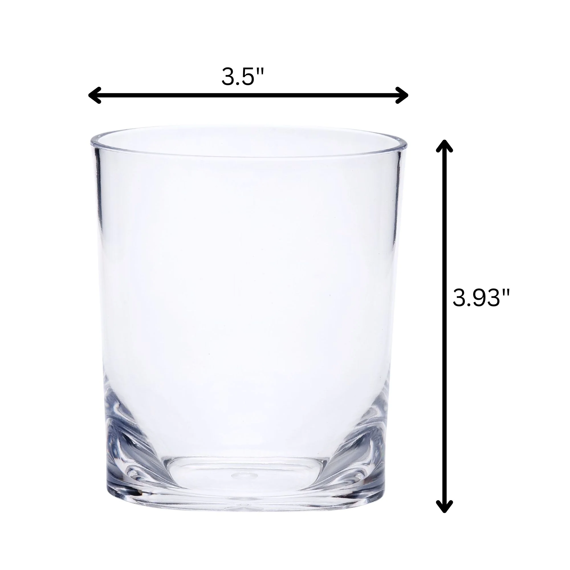 Halo - Leading Ware Oval Acrylic Glasses (Set of 4) Dof, Bpa Free, 12Oz Plastic Drinkware - Clear - Image 4