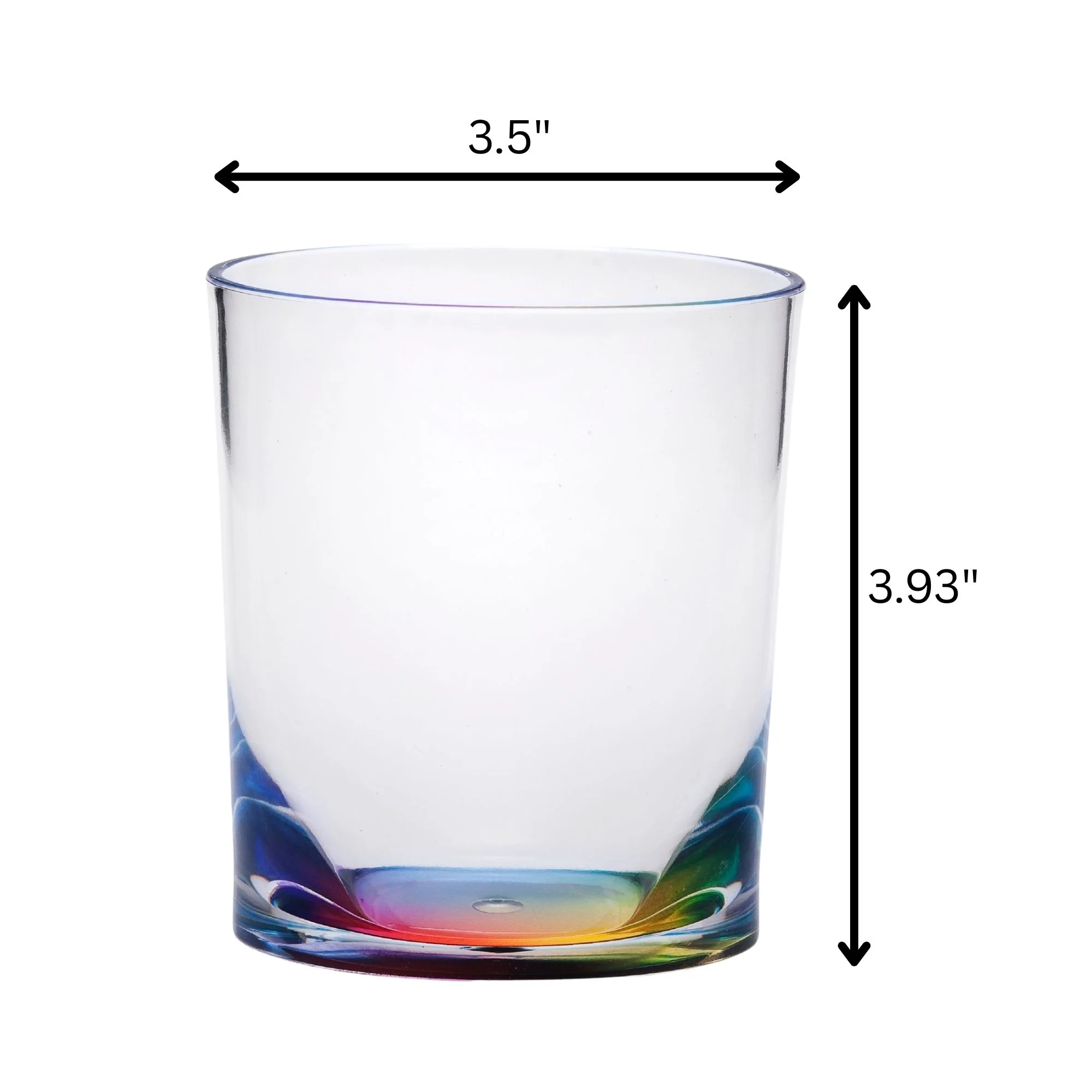 Halo - Oval Acrylic Glasses Drinking (Set of 4) Dof, Bpa Free Plastic Tumblers (12Oz) - Clear - Image 4