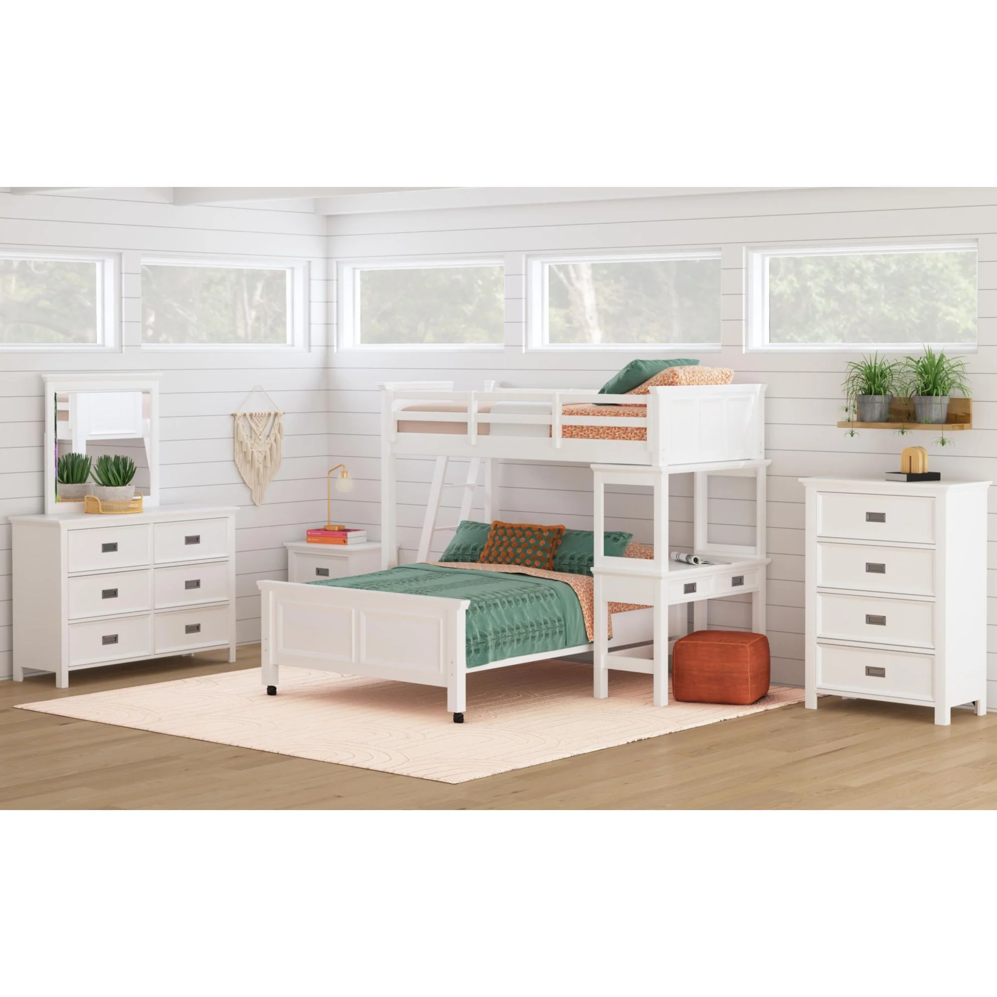 Hampton Kids - Loft With Ladder And Desk With Speaker Bedroom Set - Image 14