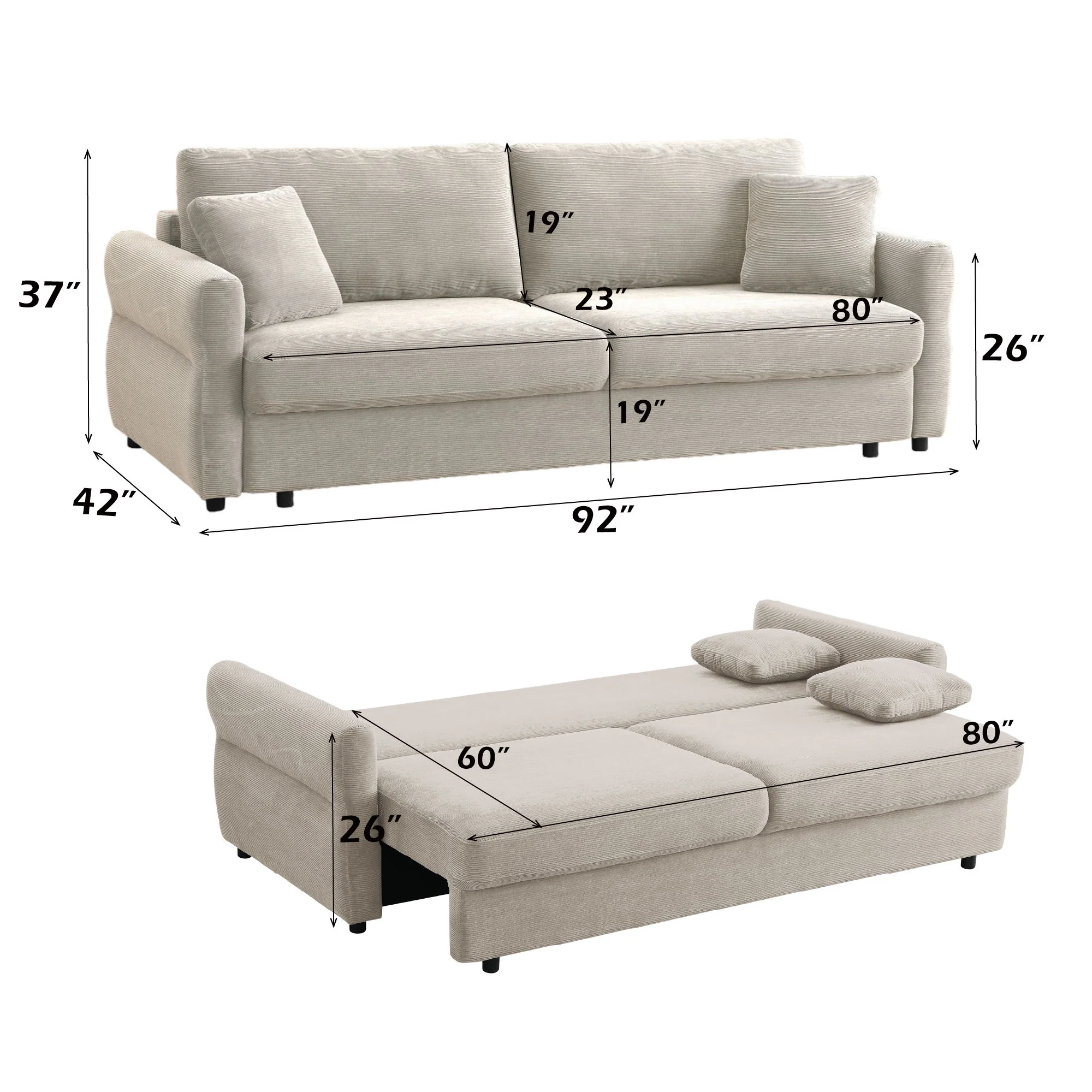 Haran - Pull Out Sleeper Sofa With Storage - Image 13