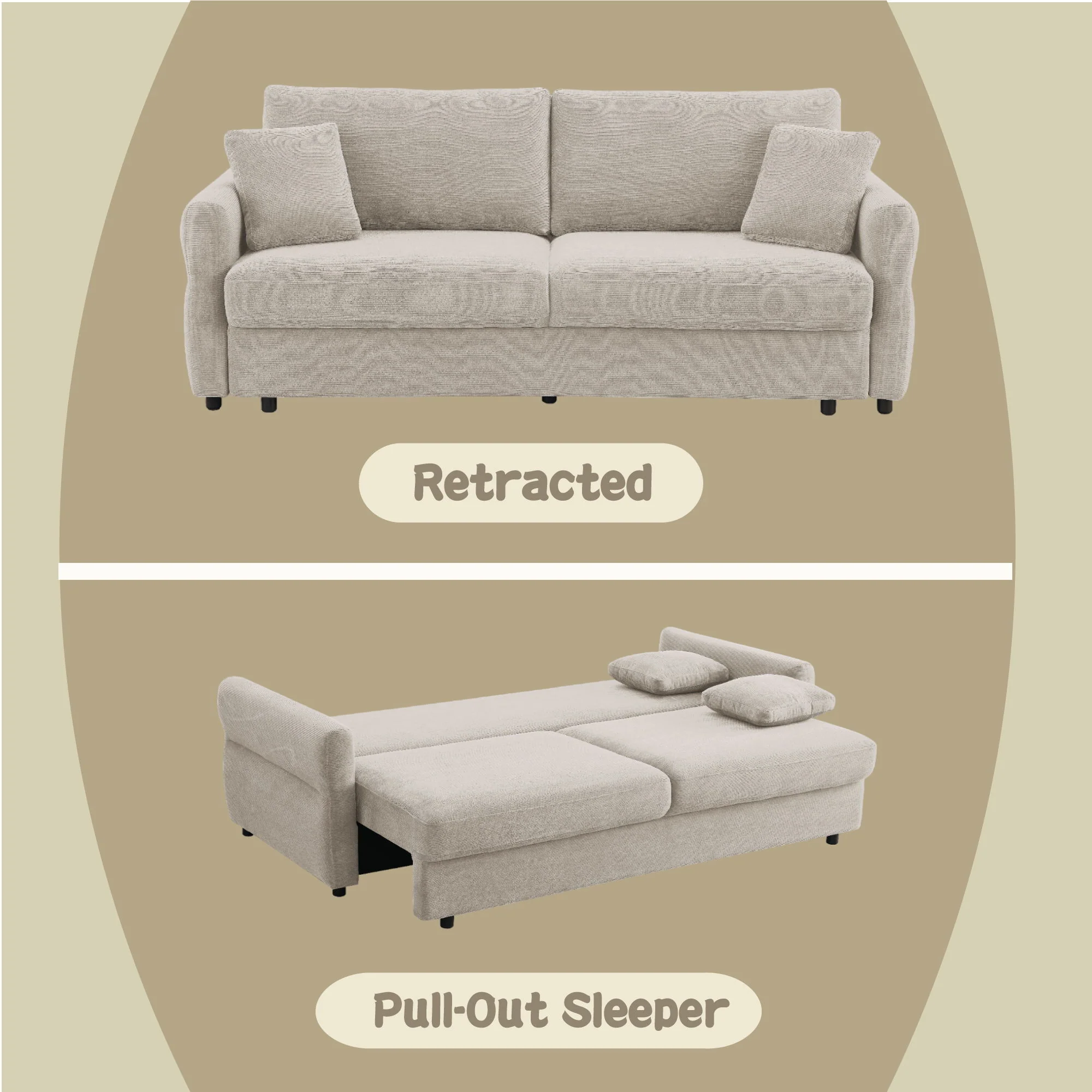 Haran - Pull Out Sleeper Sofa With Storage - Image 5