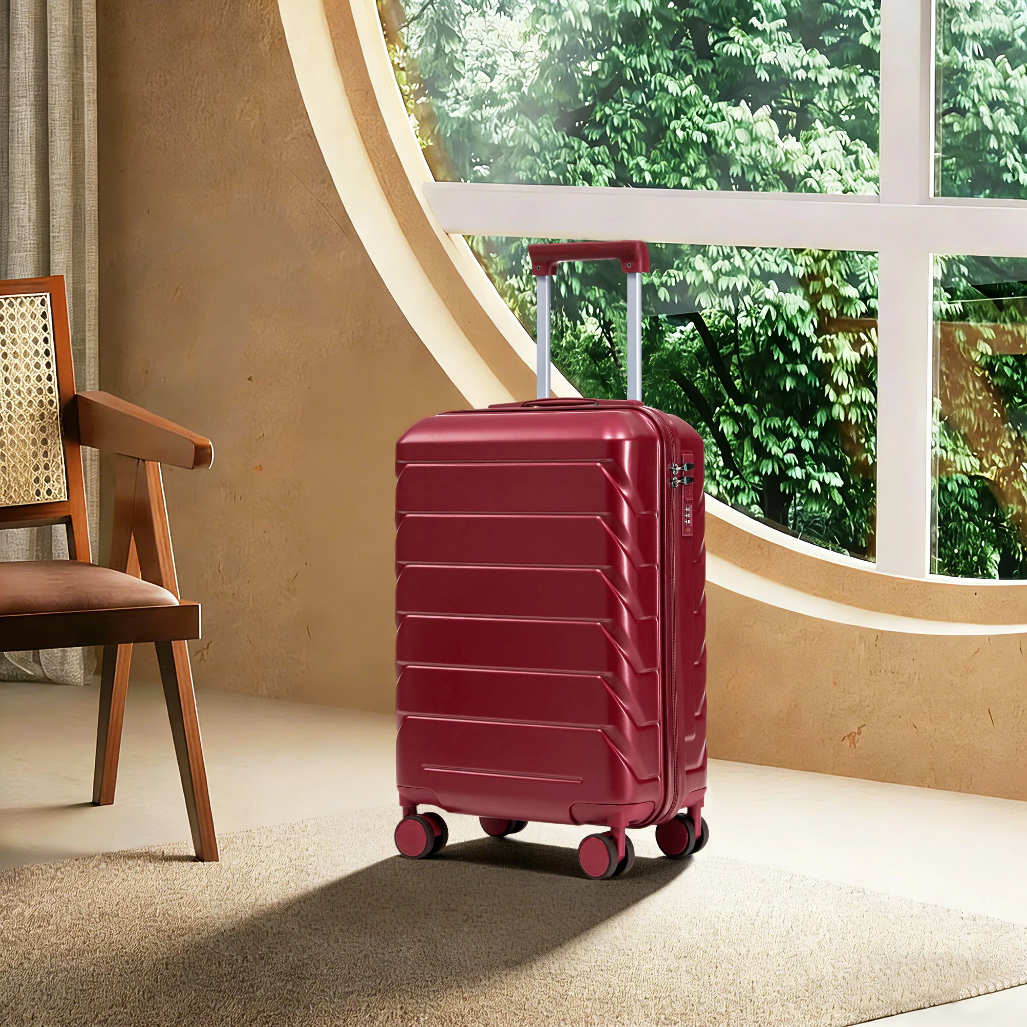 Hard Shell Travel Luggage With Scratch Resistant Surface - Image 40