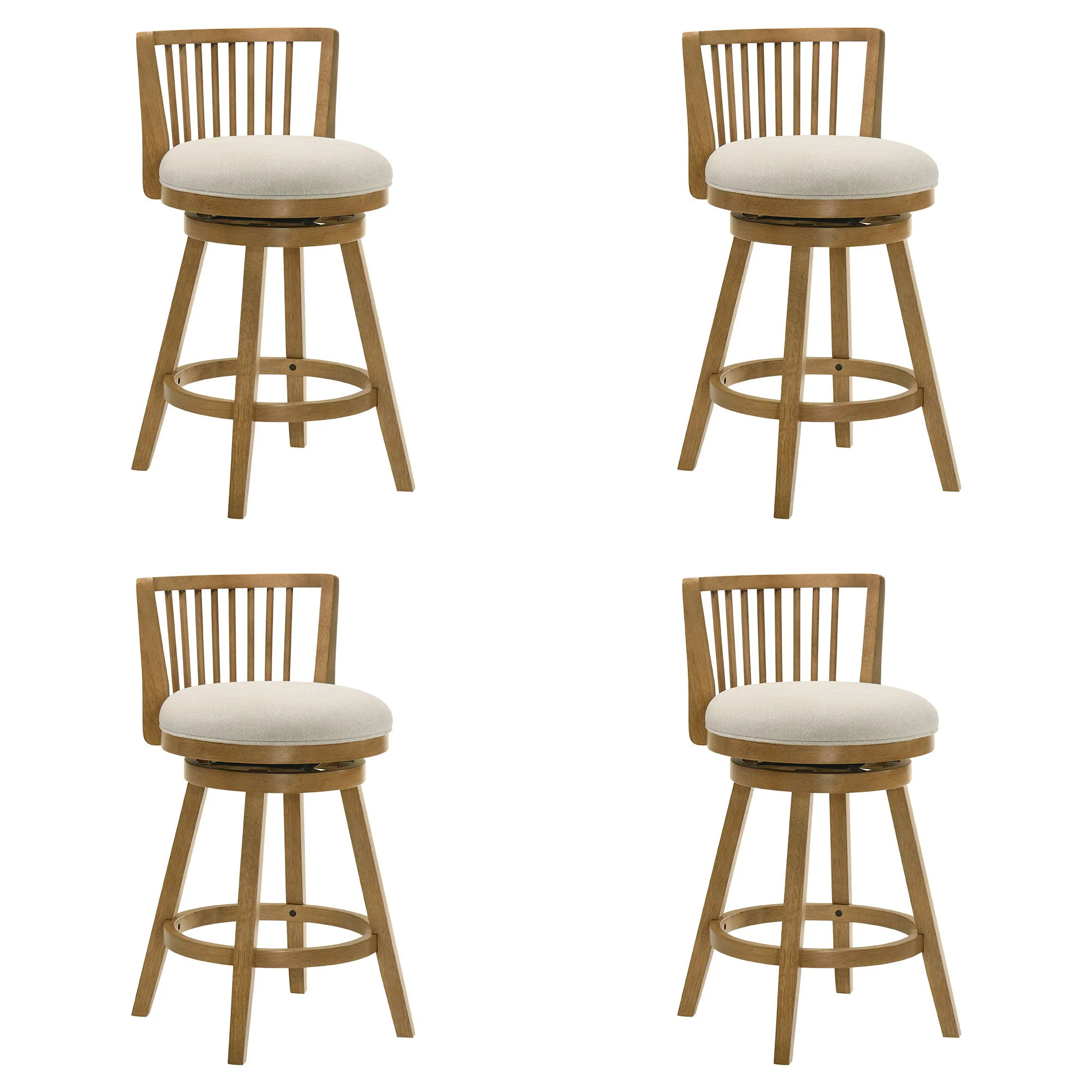 Harper - 26" Amber Glow Counter Height Rubberwood Swivel Barstool - Image 6