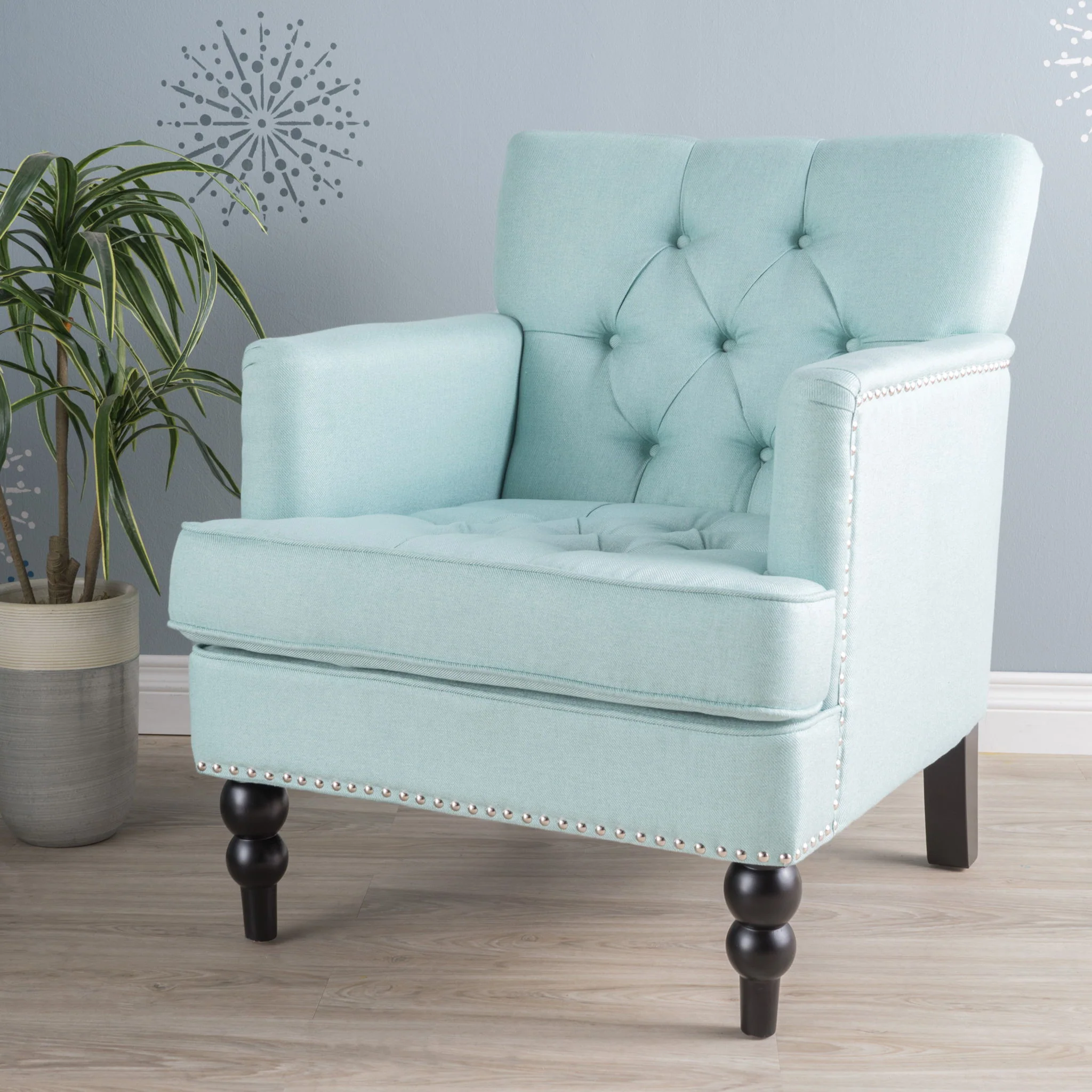 Harrison - Tufted Club Chair With Button Tufted Back And Birch Wood Legs - Image 8