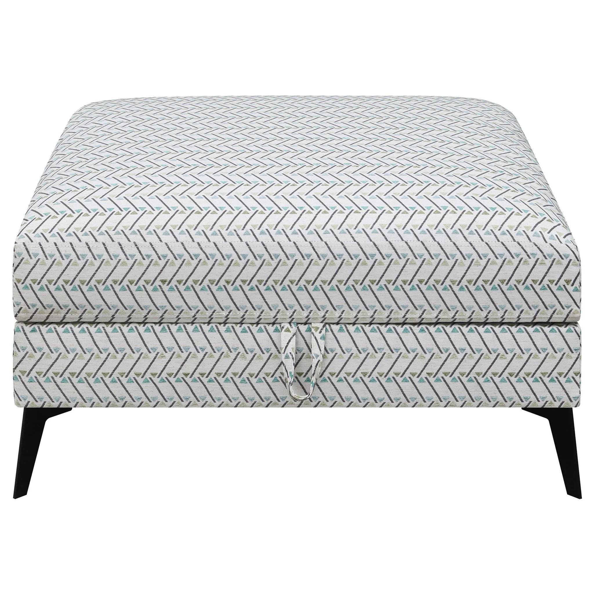 Harrison - Upholstered Storage Ottoman - Gray / Black - Image 7