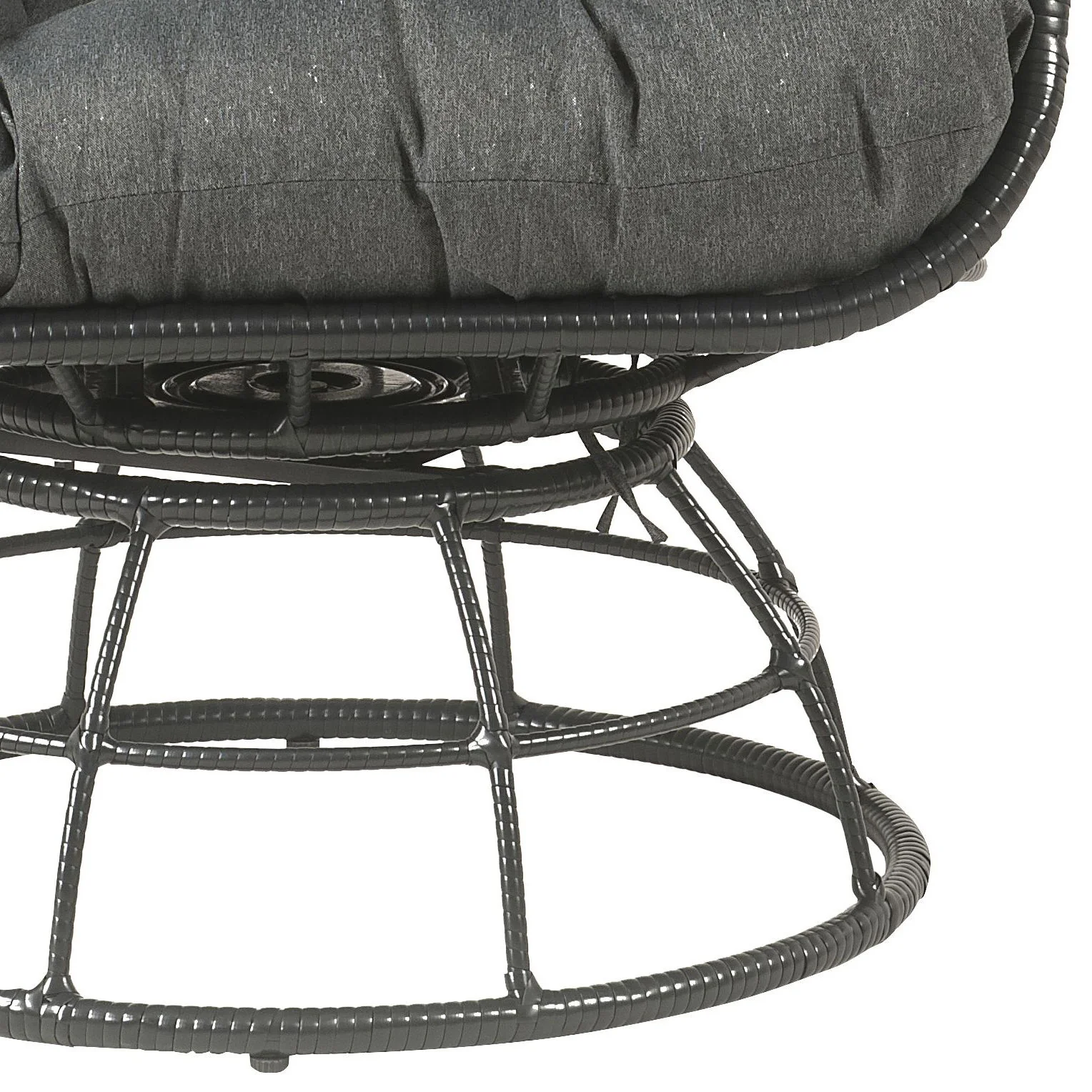 Hikre - Patio Lounge Chair & Side Table - Black / Charcoal - Image 7