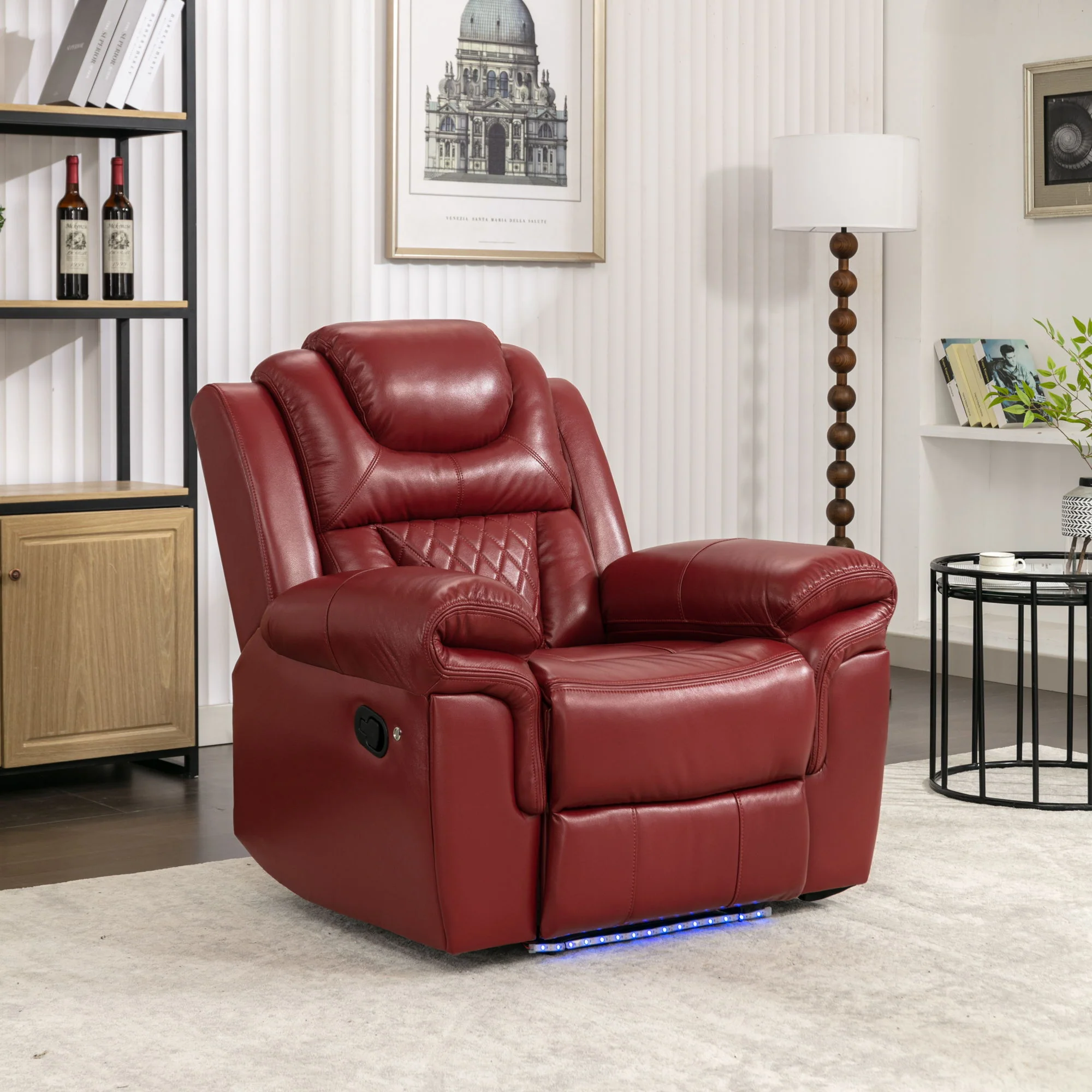 Home Theater Seating Manual Recliner Chair With Led Light Strip For Living Room - Image 10