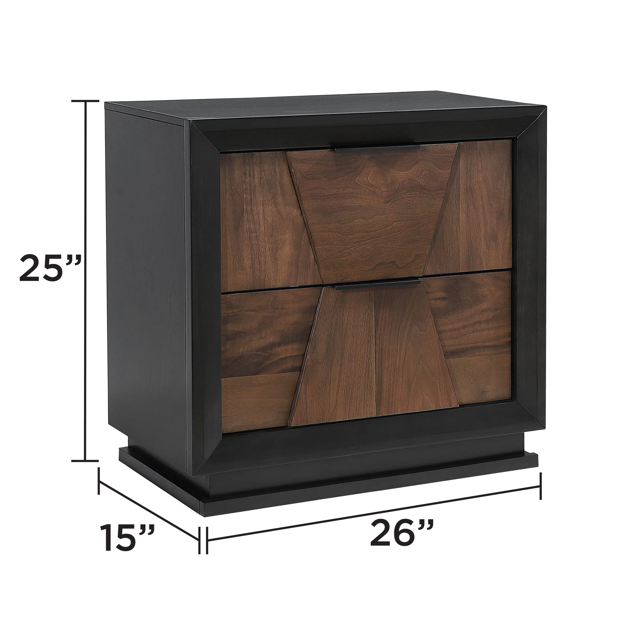 Houston - 2 Drawer Nightstand - Walnut - Image 3