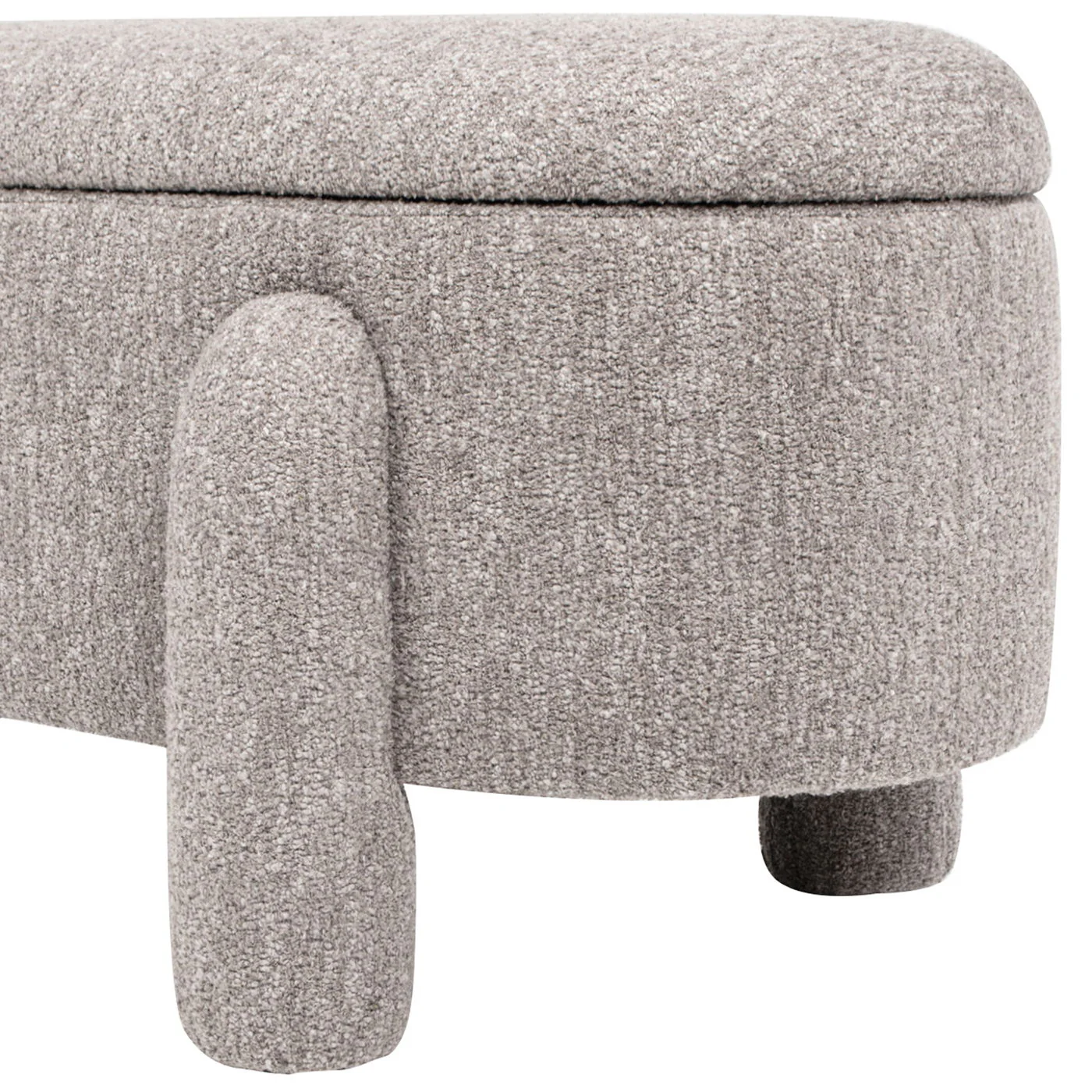 Hugo - Oval Fully Upholstered Storage Bench - Image 2