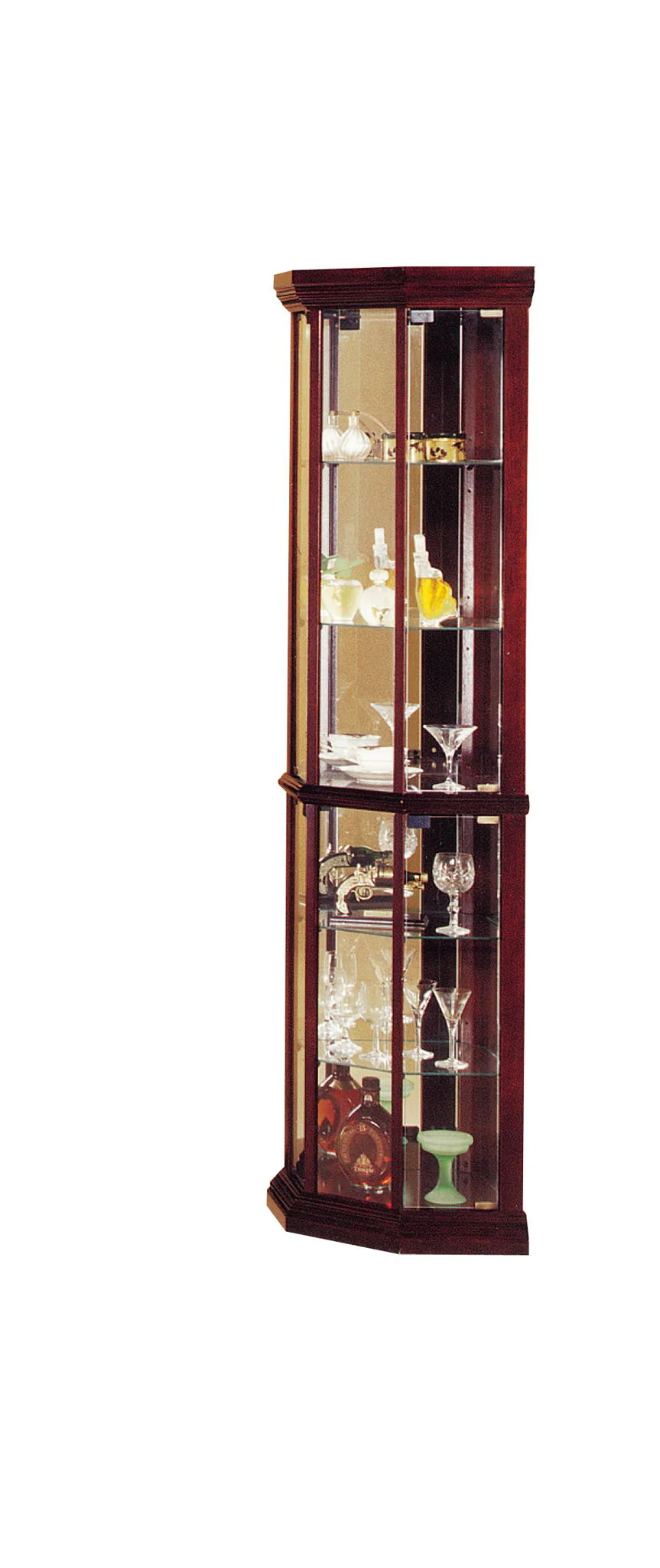 Huxley - Curio Cabinet (Corner) - Cherry - Image 5