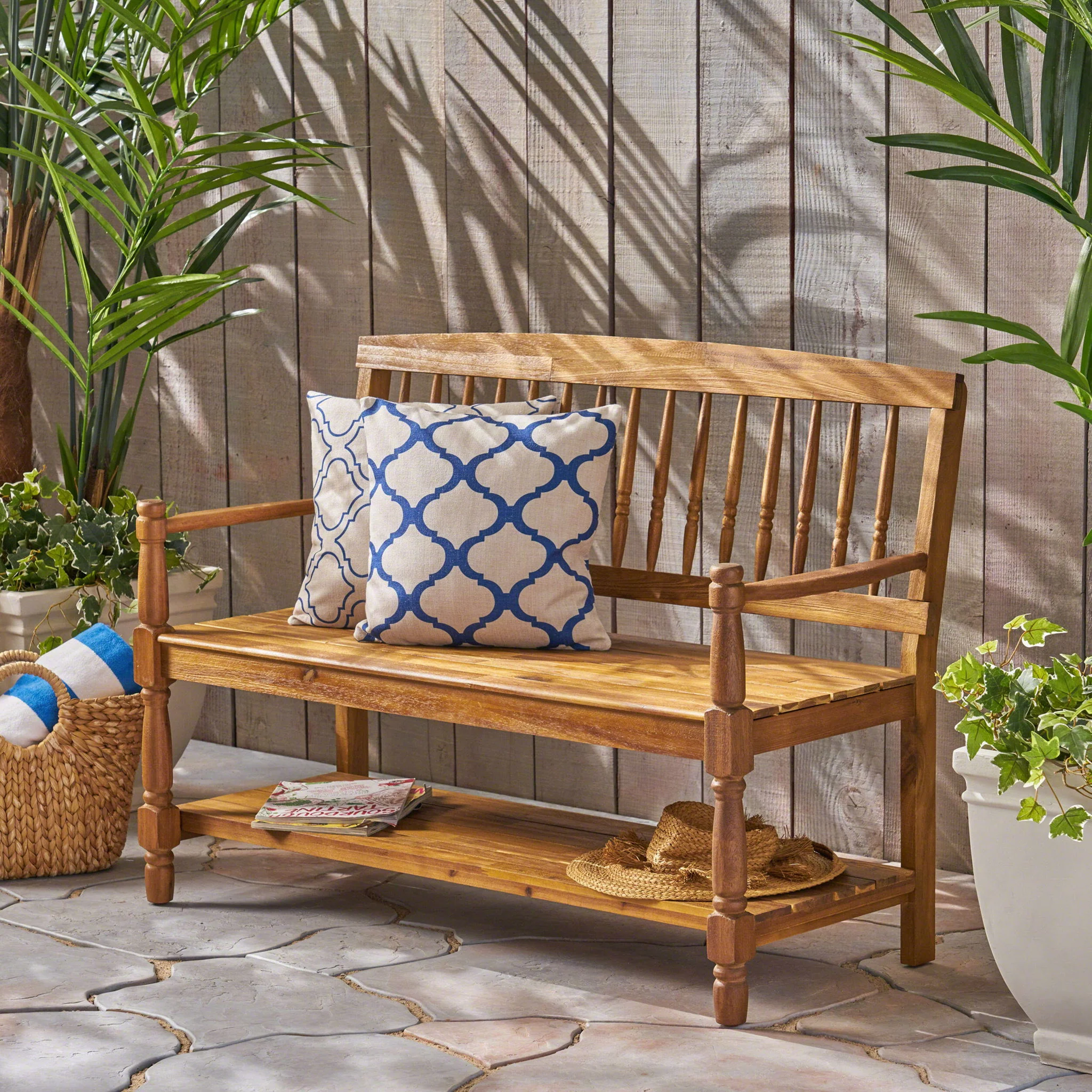Imperial - Bench With Built In Shelf - Image 8
