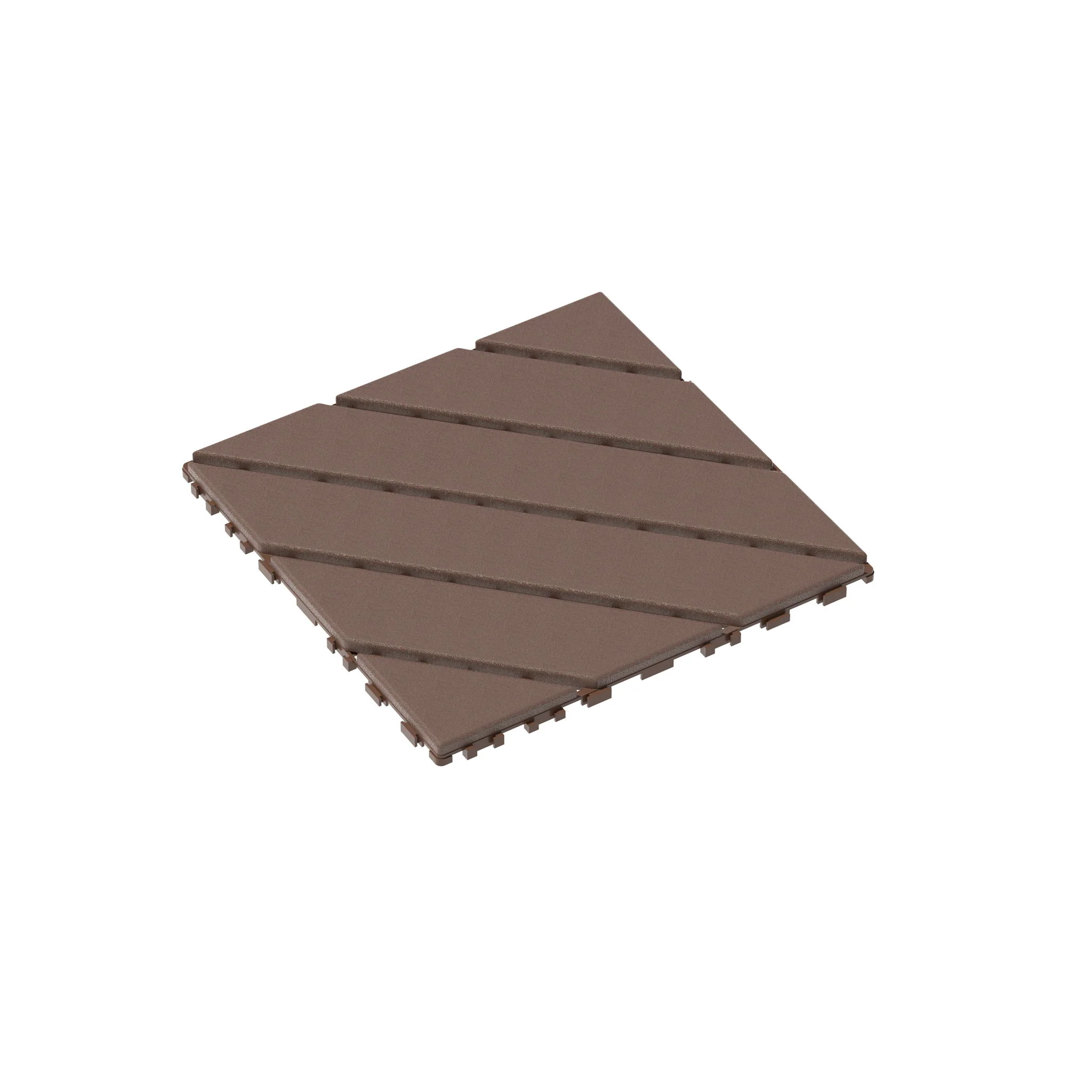 Interlocking Deck Waterproof Outdoor Patio Tiles (Set of 44) - Brown - Image 6