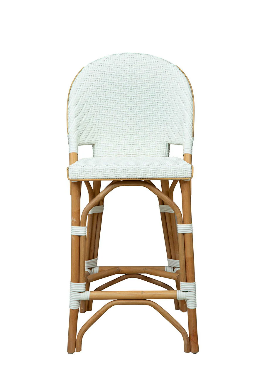 Jade - Counter Stool - White / Light Brown - Image 2