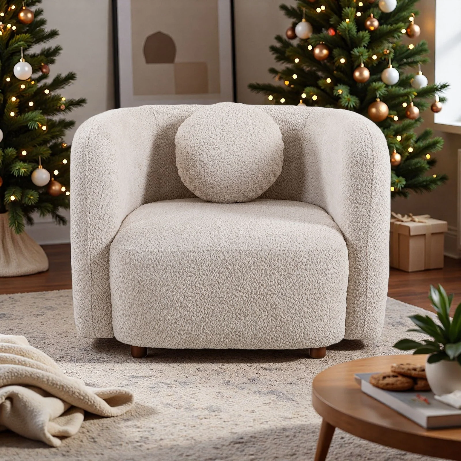 Japandi Style Accent Square Chair - Image 3