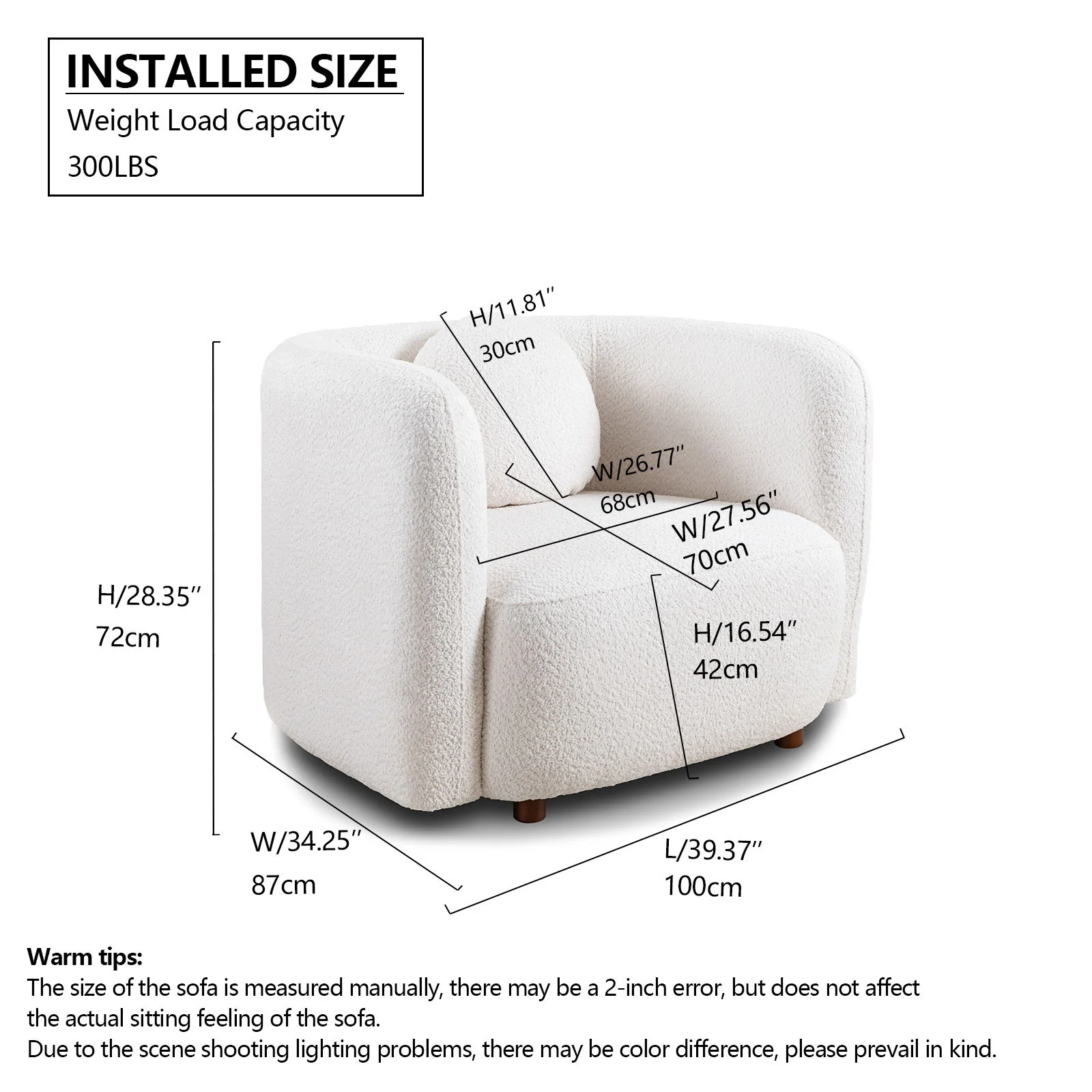 Japandi Style Accent Square Chair - Image 4
