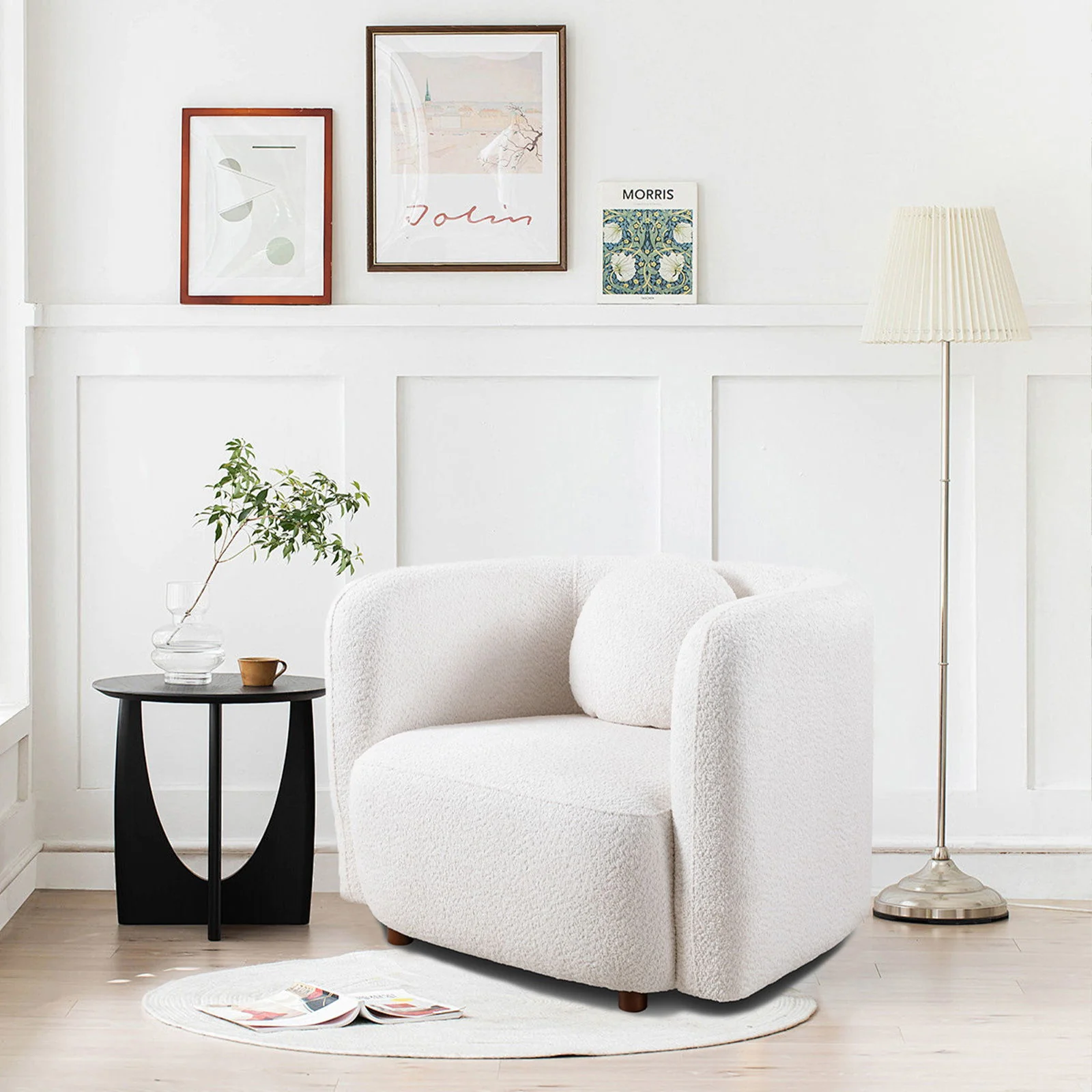 Japandi Style Accent Square Chair - Image 6