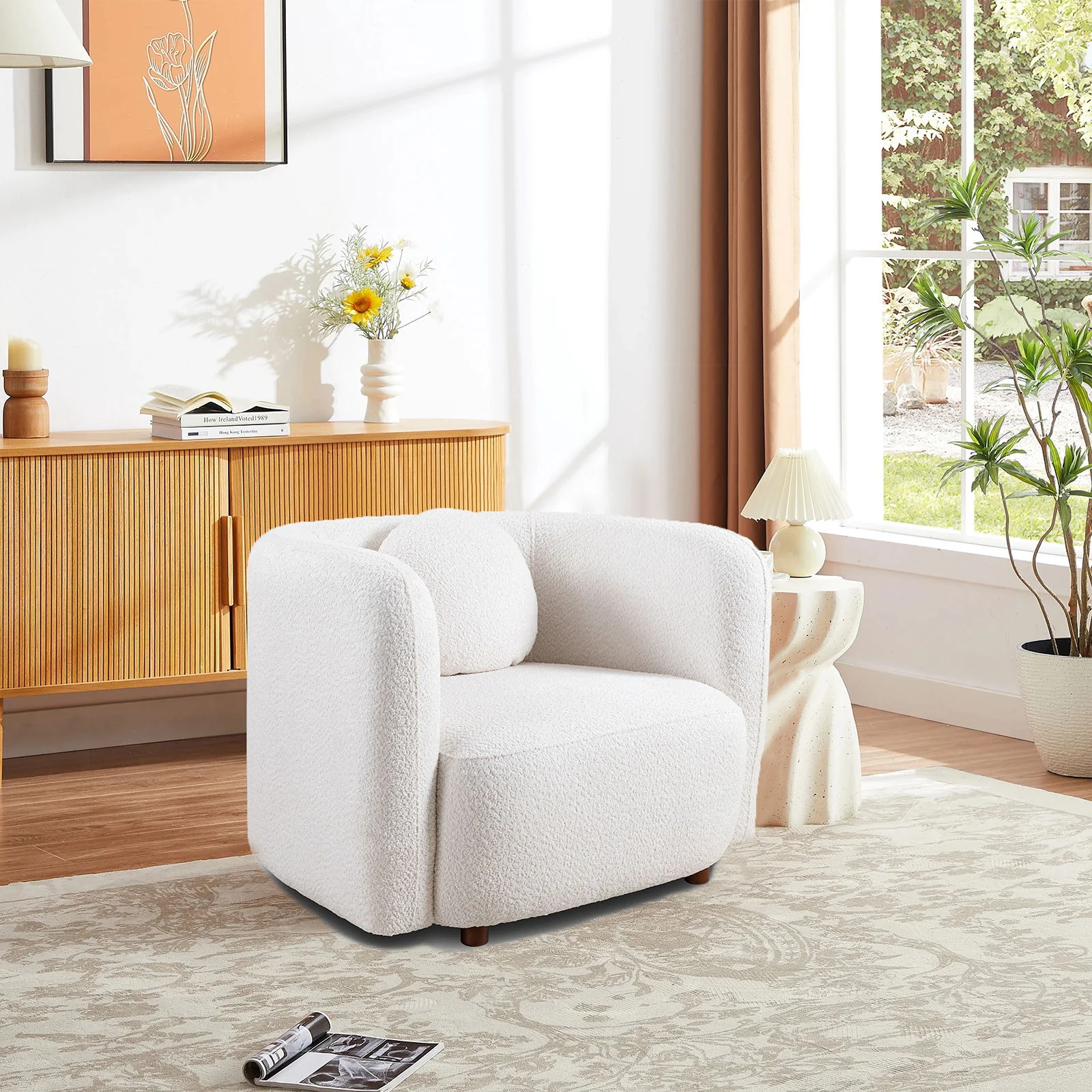 Japandi Style Accent Square Chair - Image 8