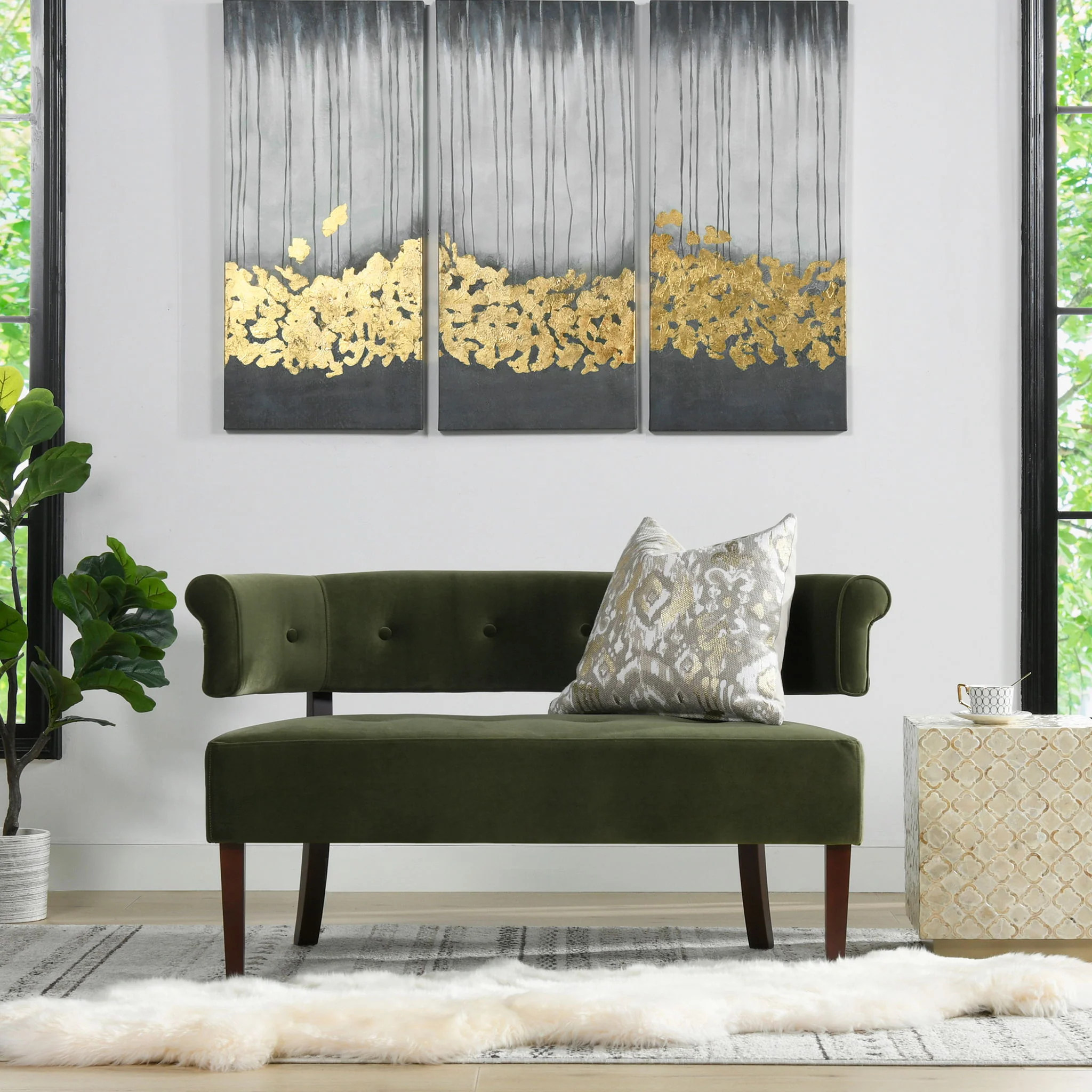 Jared - Versatile Roll Arm Tufted Bench Settee - Image 12