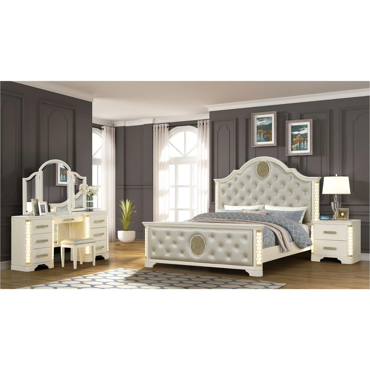 Jasmine - LED Bedroom Set - Image 6