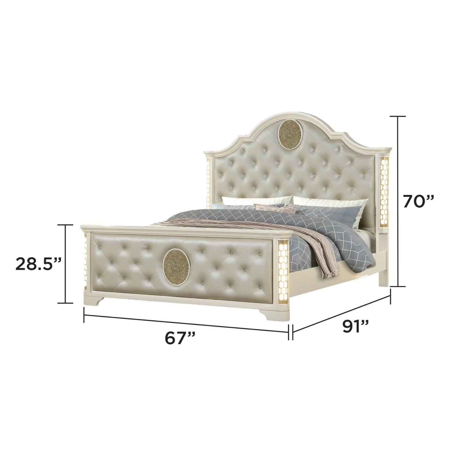 Jasmine - LED Bedroom Set - Image 8