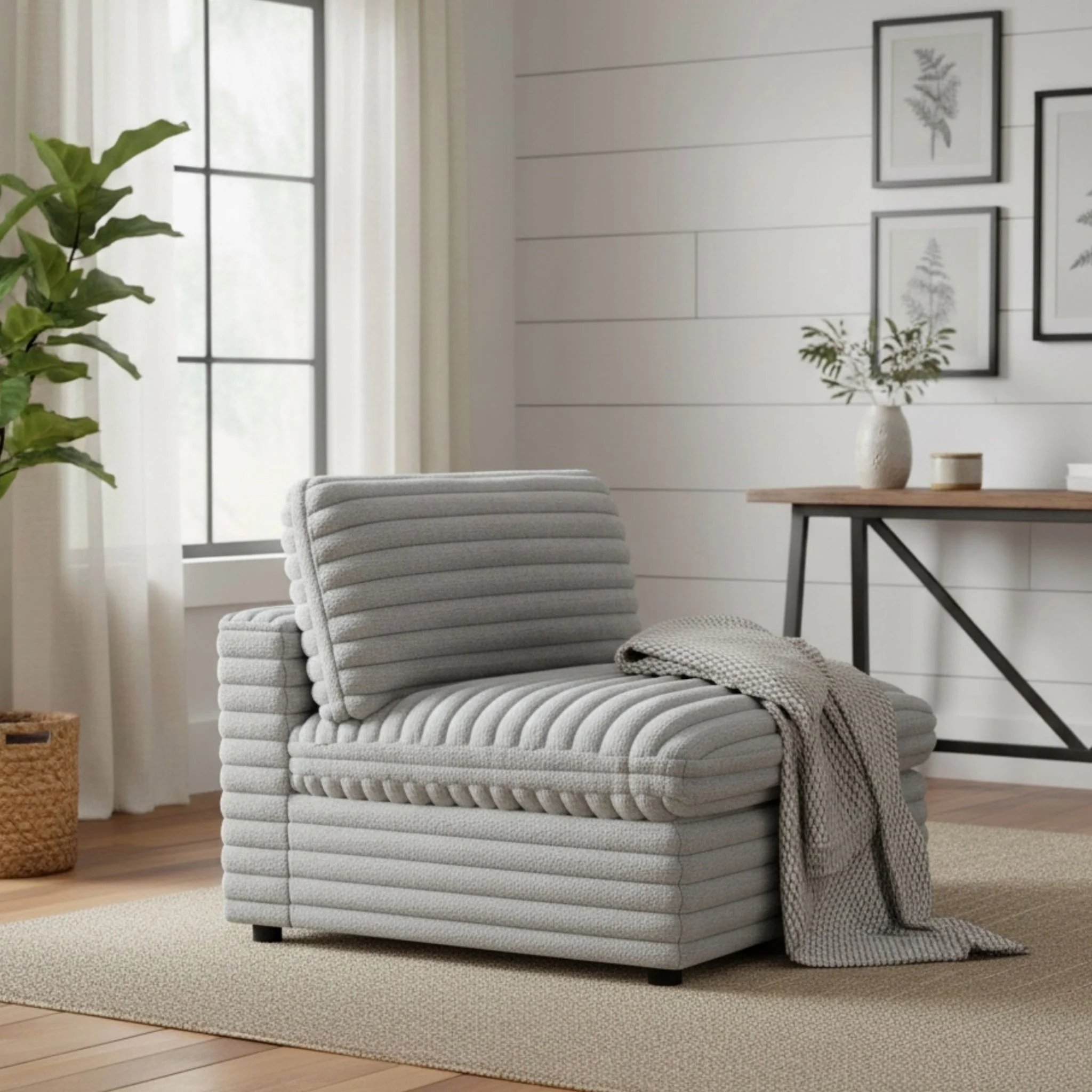 Jenny - Armless Slipper Chair - Gray - Image 4