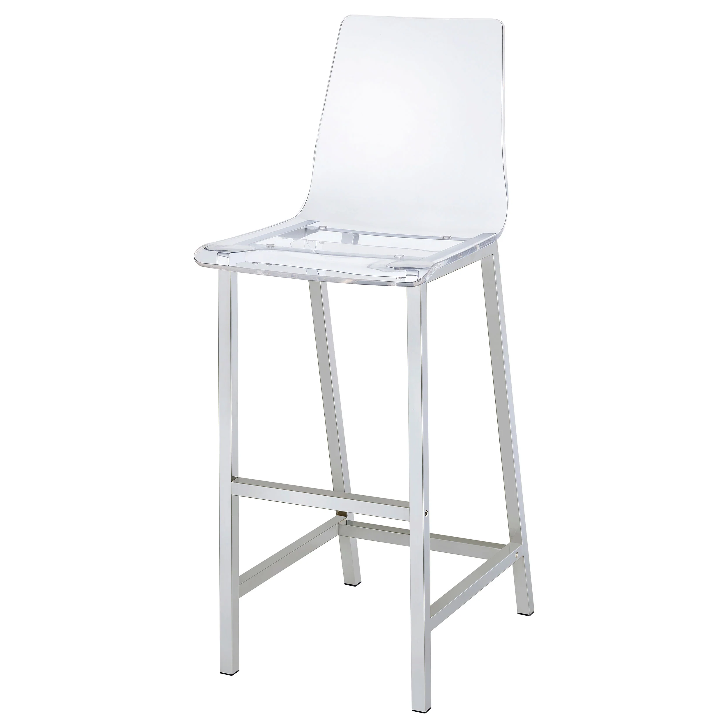 Juelia Clear Acrylic Bar Chair Chrome, Set of 2 - Image 5