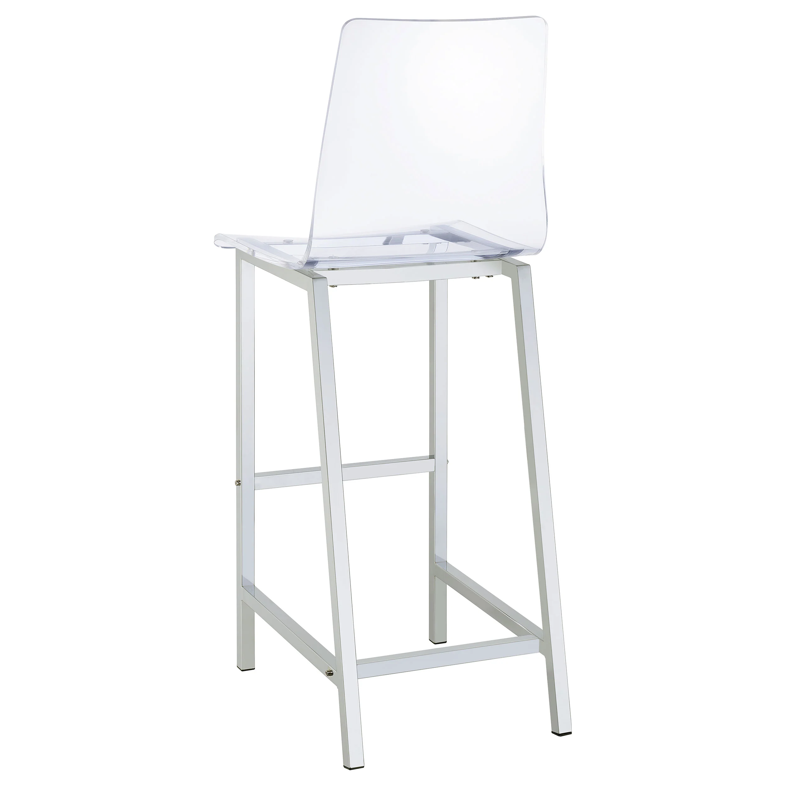 Juelia Clear Acrylic Bar Chair Chrome, Set of 2 - Image 9