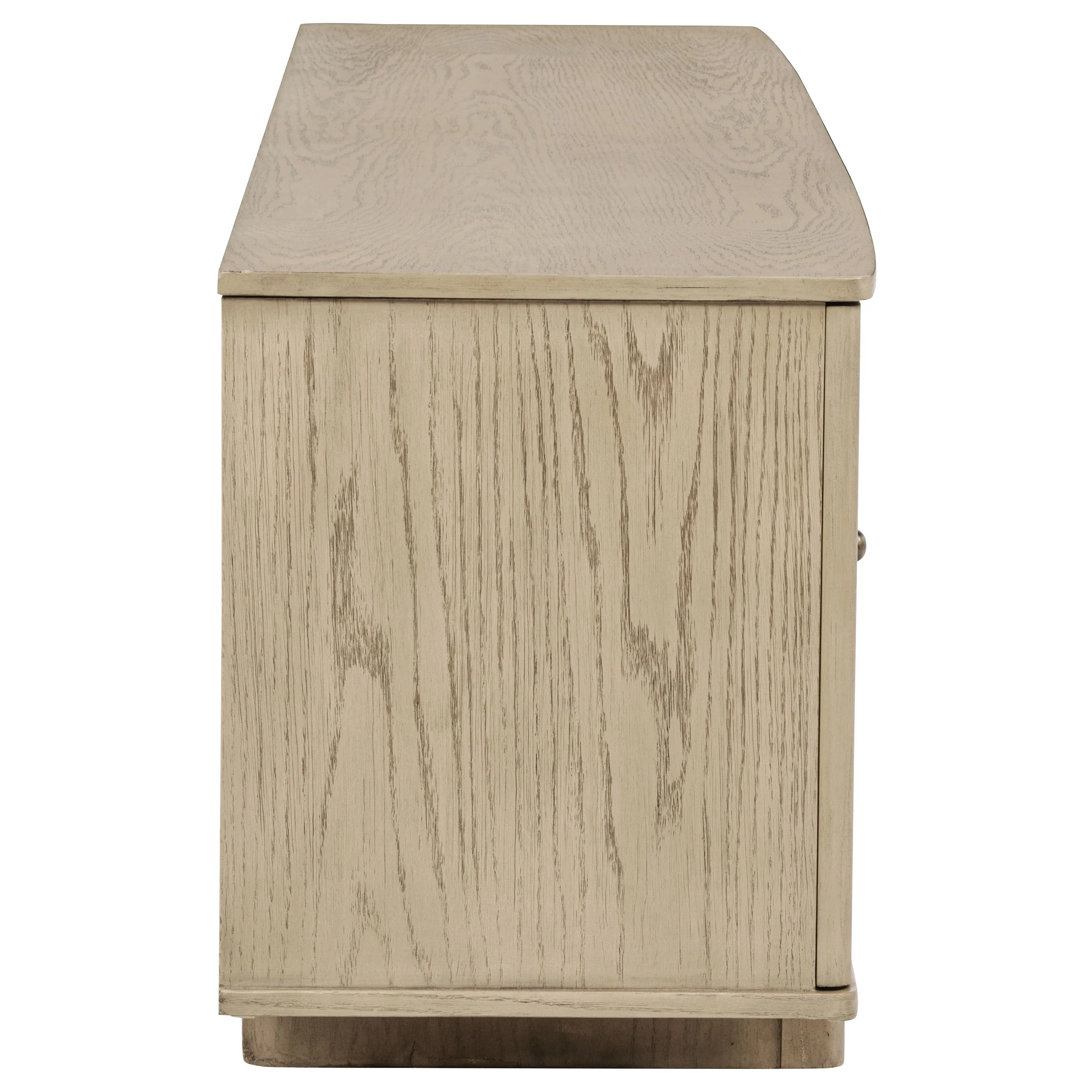 Kailani 79-Inch 4-Door Cane TV Stand, Beige Oak - Image 10