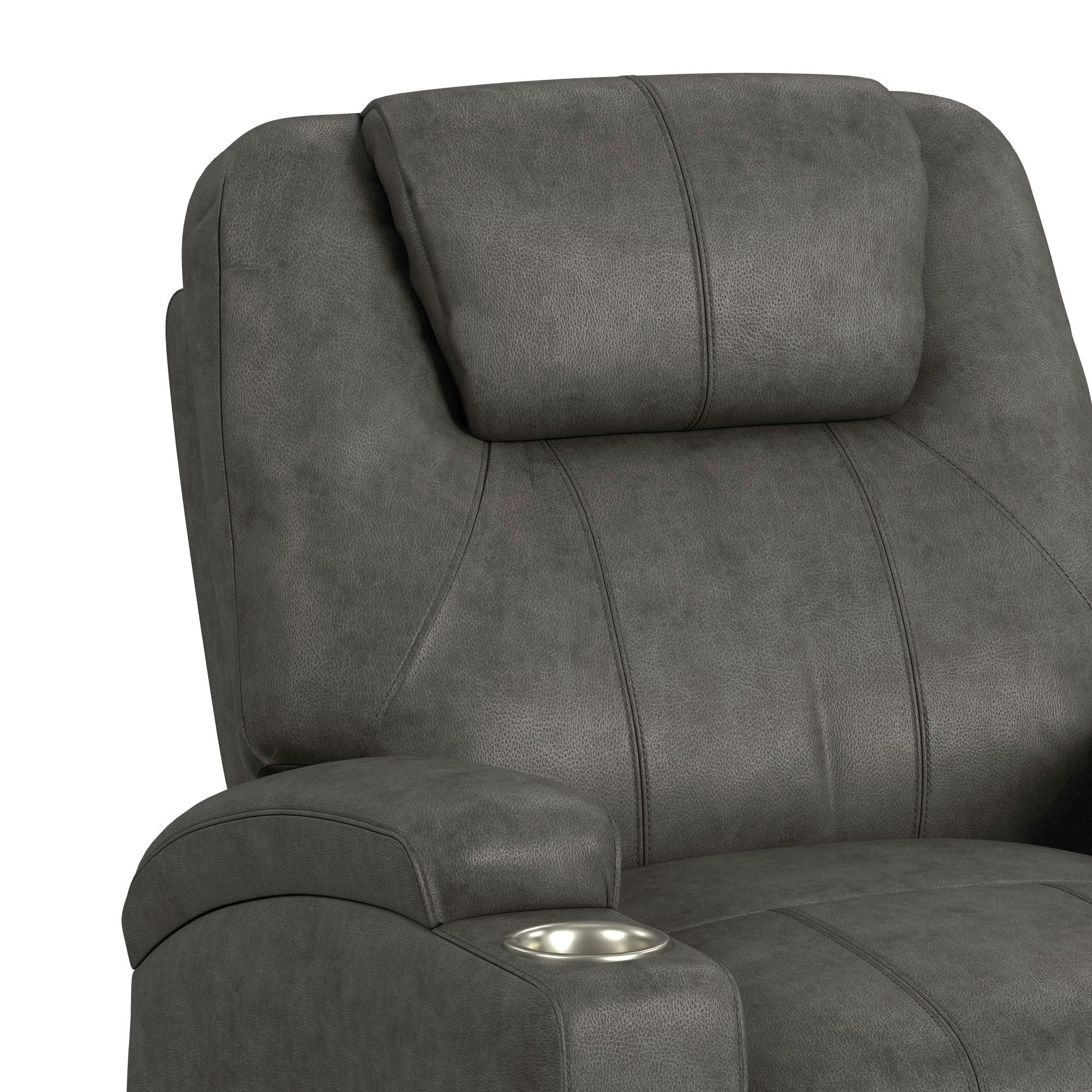 Kenmore - P1 Lift Chair With Heat Massage - Simba Dark Gray - Image 5