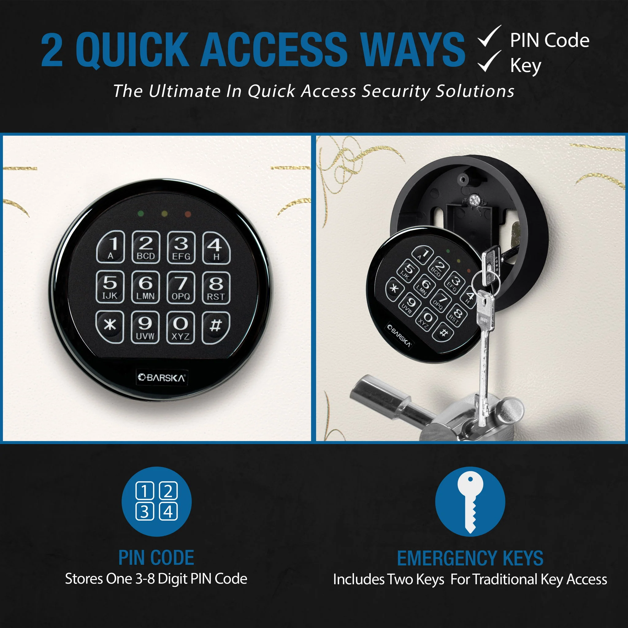 Keypad Fireproof Protection Jewelry Safe - Image 14
